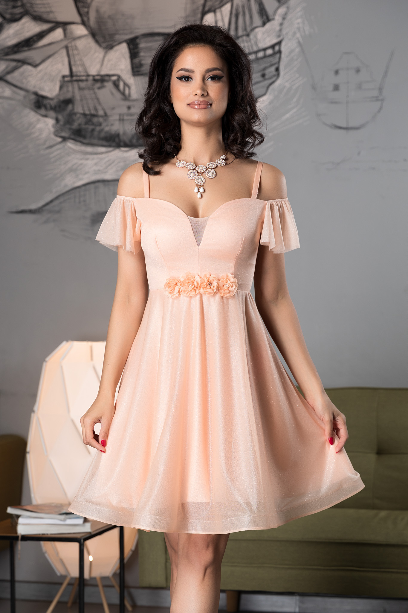Rochie sonique peach
