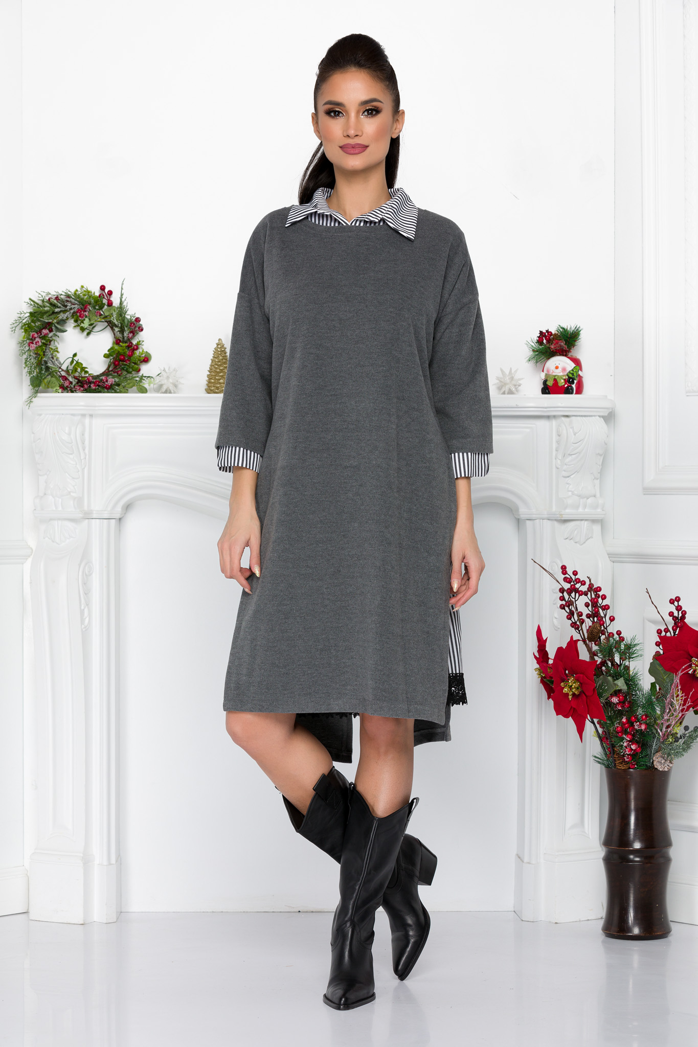 Rochie soffi gri