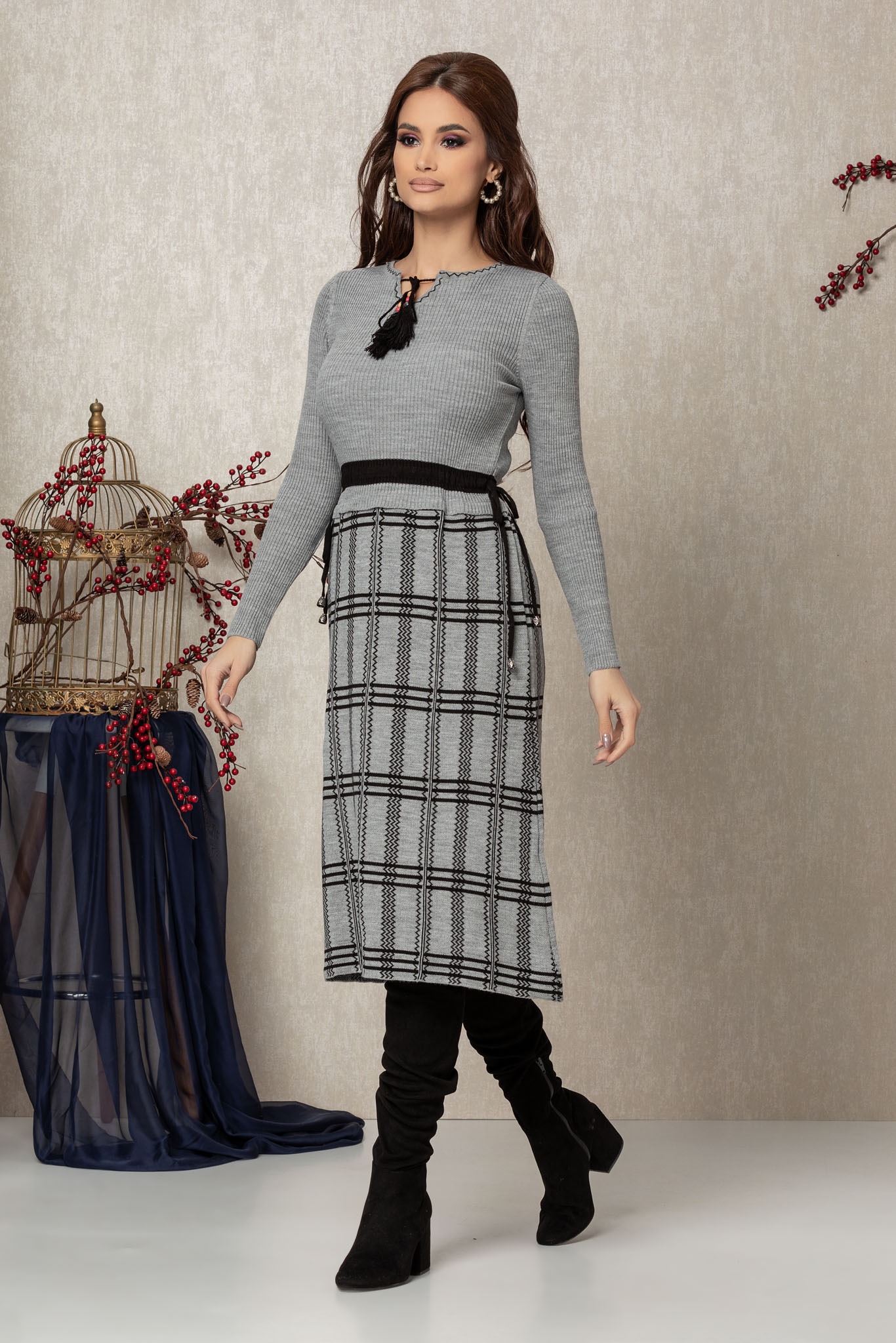 Rochie ylaria gri