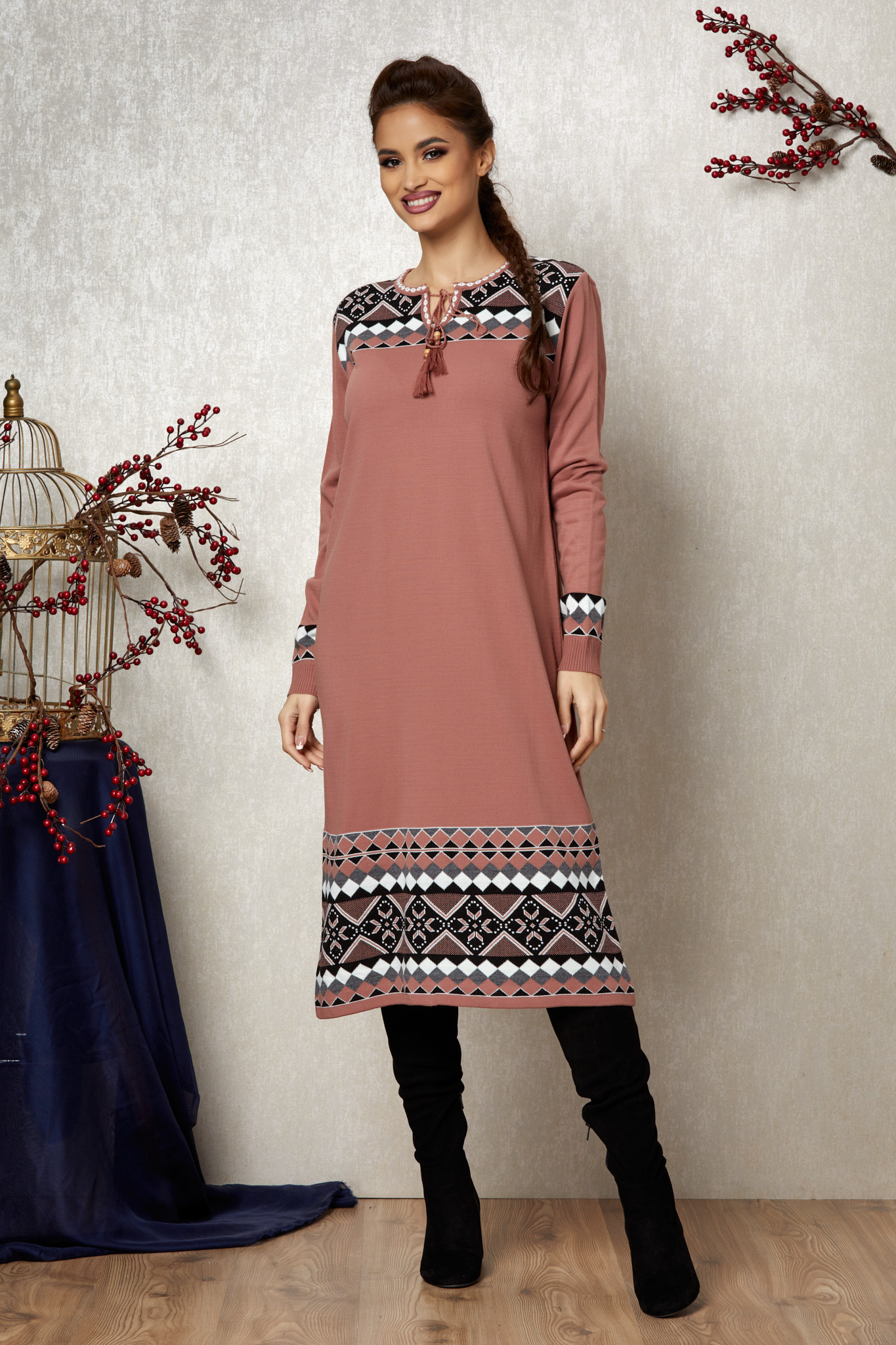 Rochie nerra rose