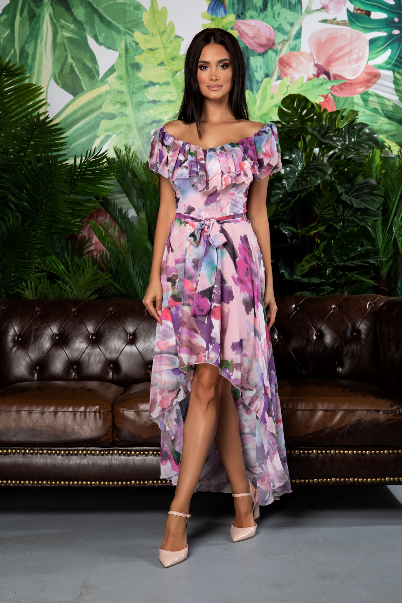 Rochie Yolanda Mov Pastel