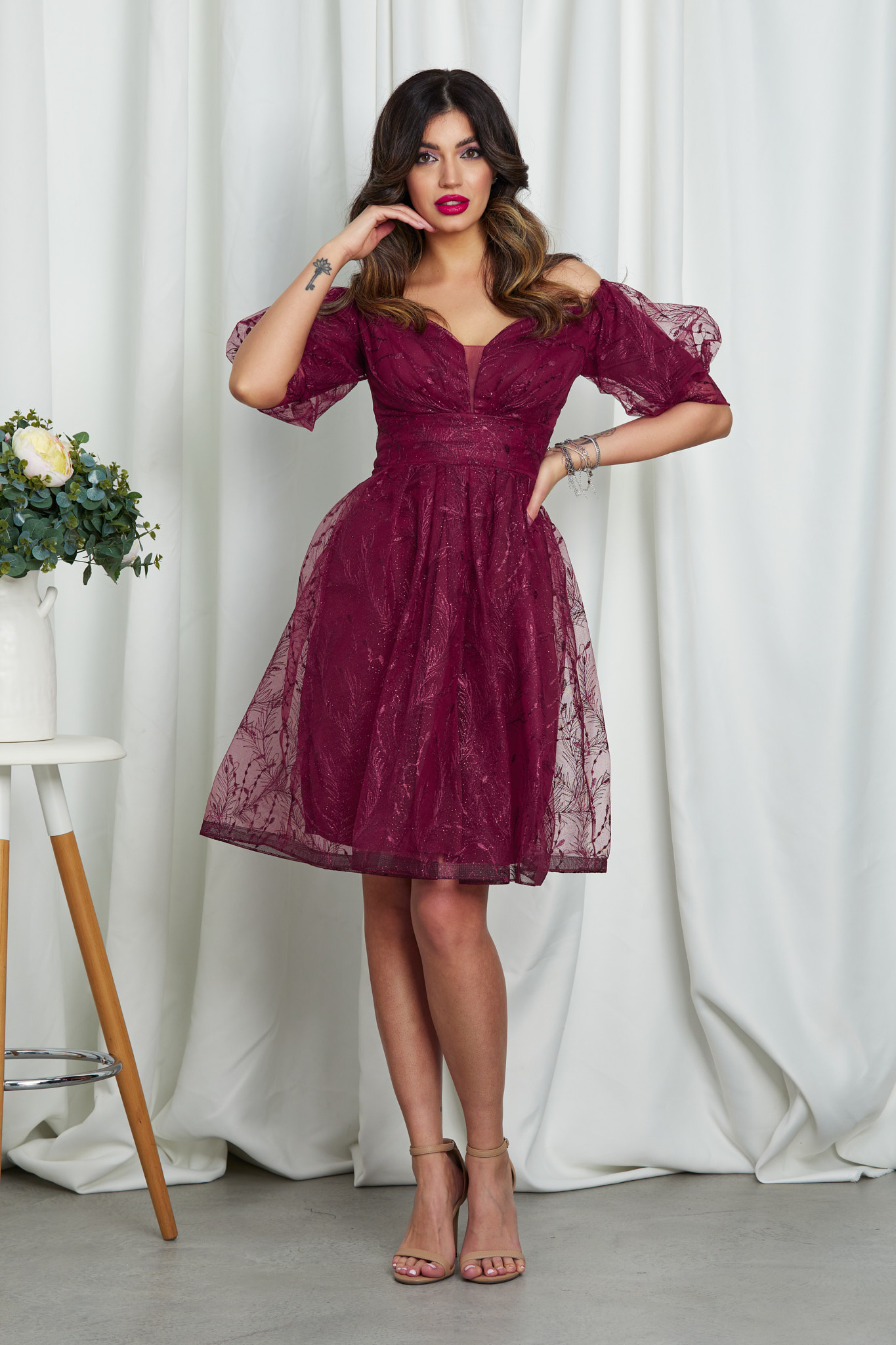 Rochie Allie Bordo