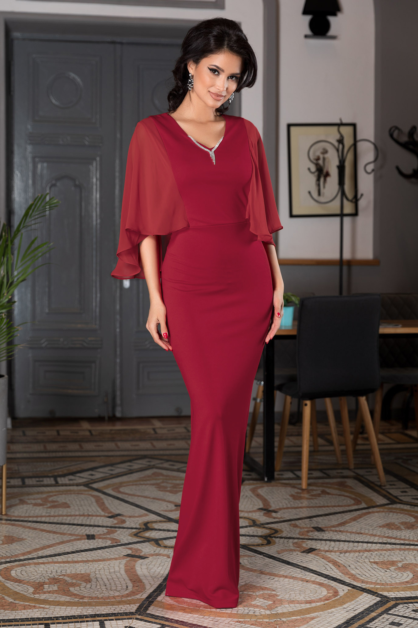 Rochie hilary bordo