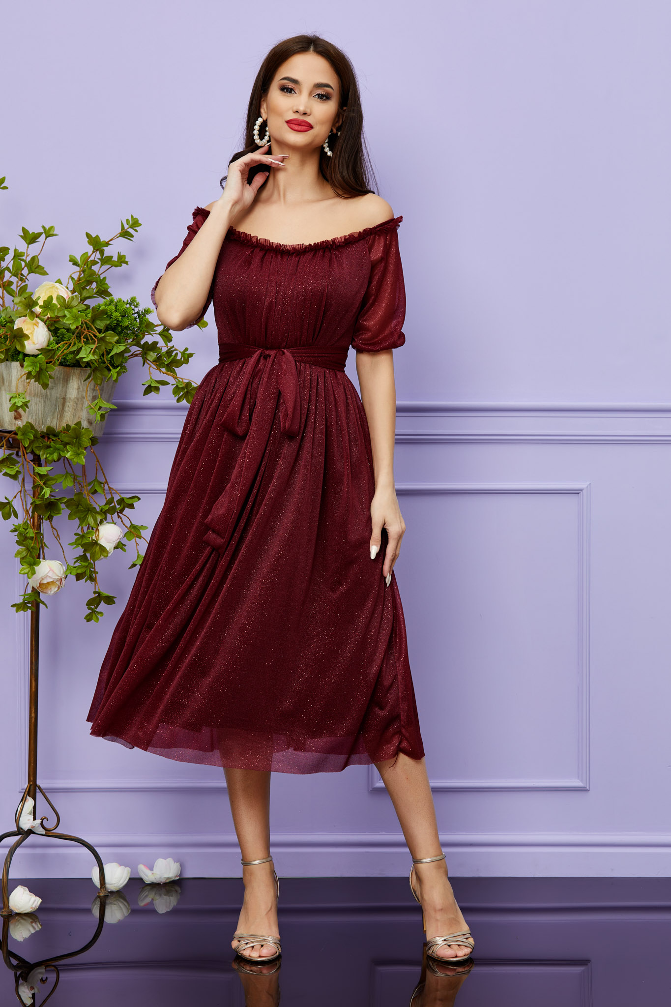 Rochie karamia bordo