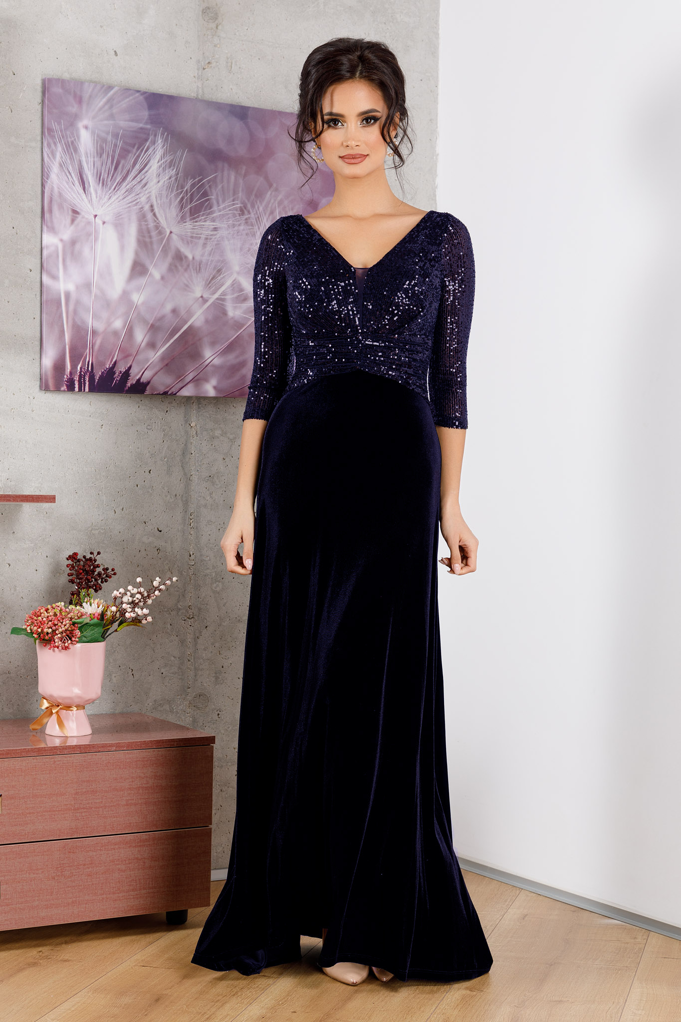 Rochie secret bleumarin