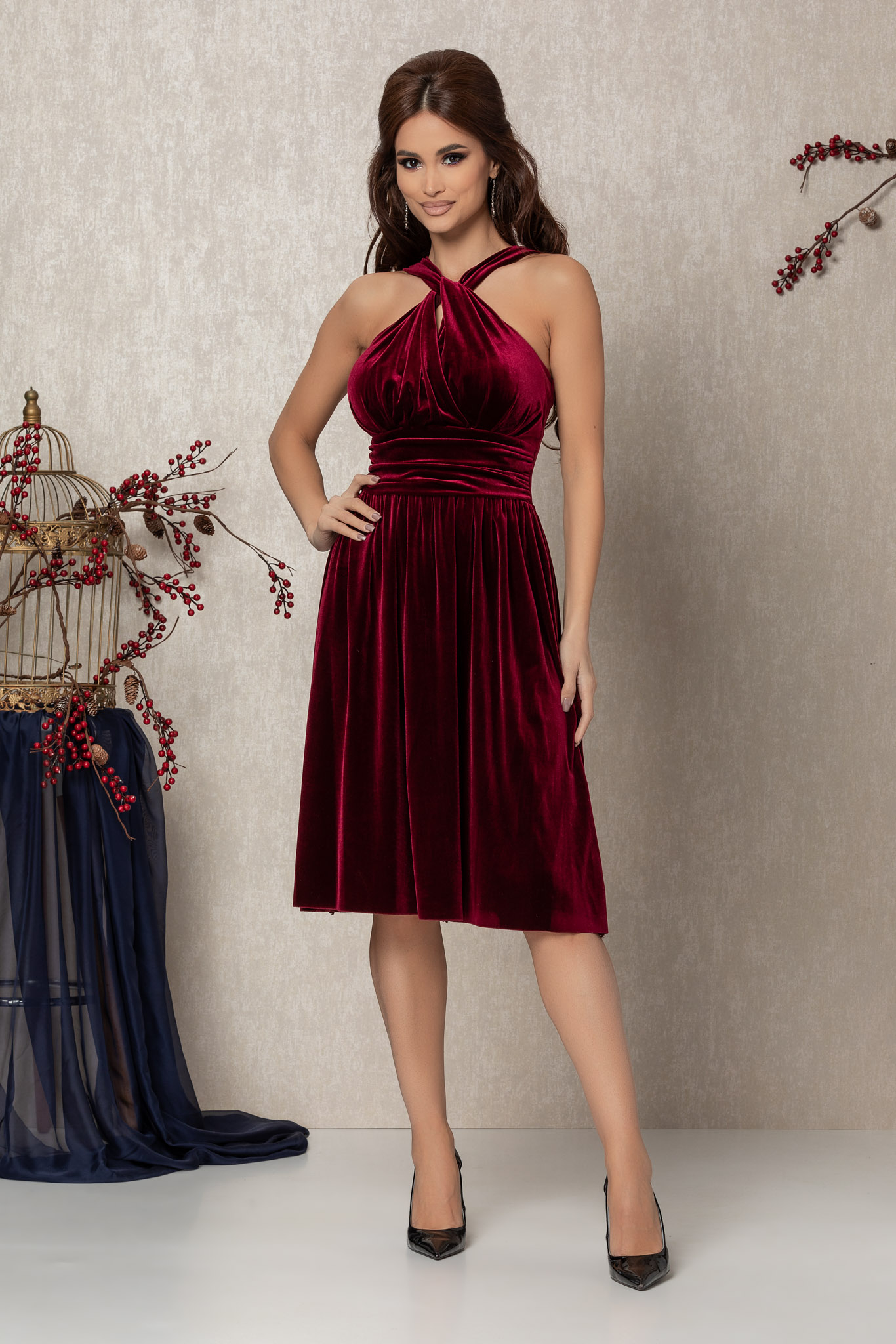 Rochie thea bordo
