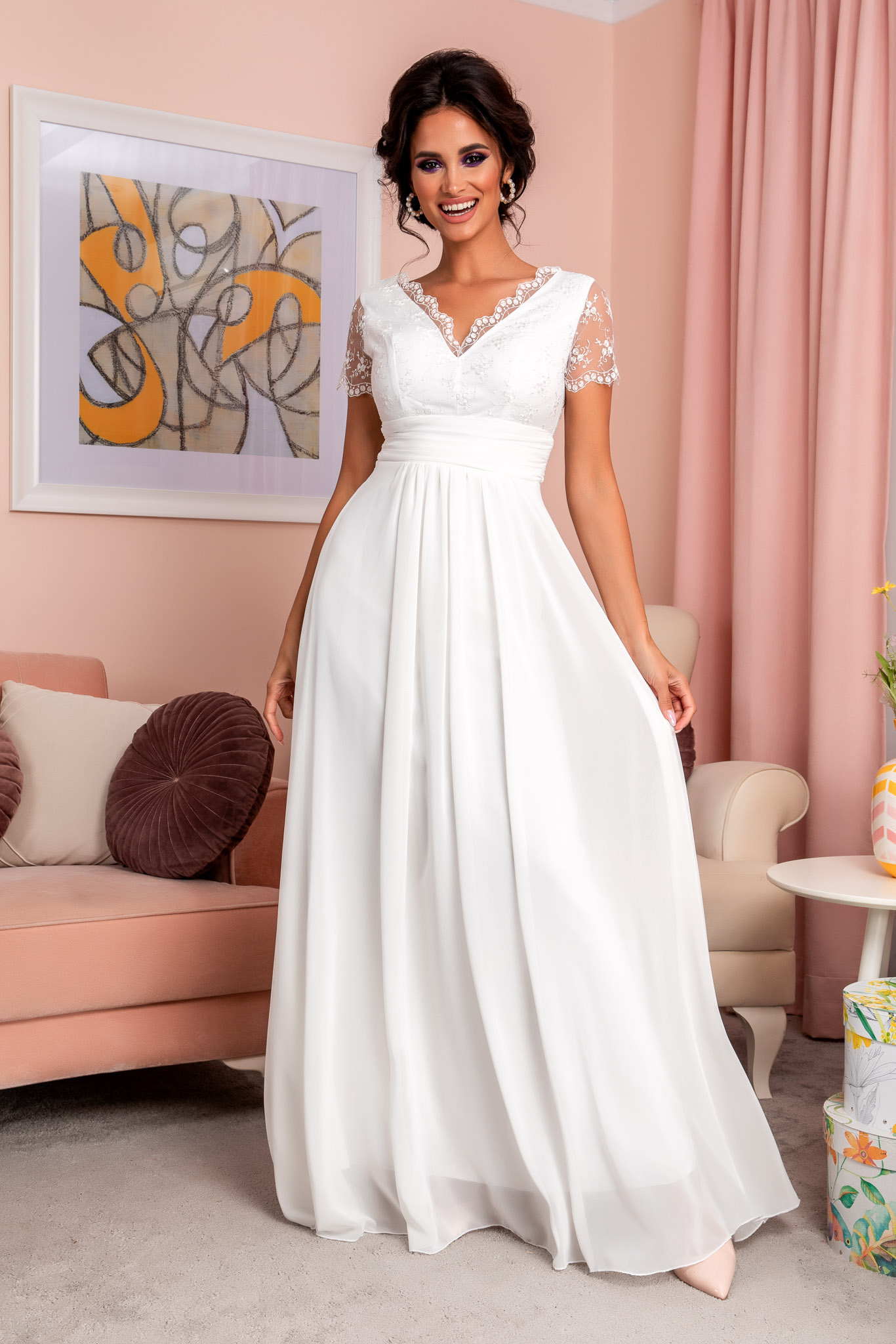 Rochie trendiness alba