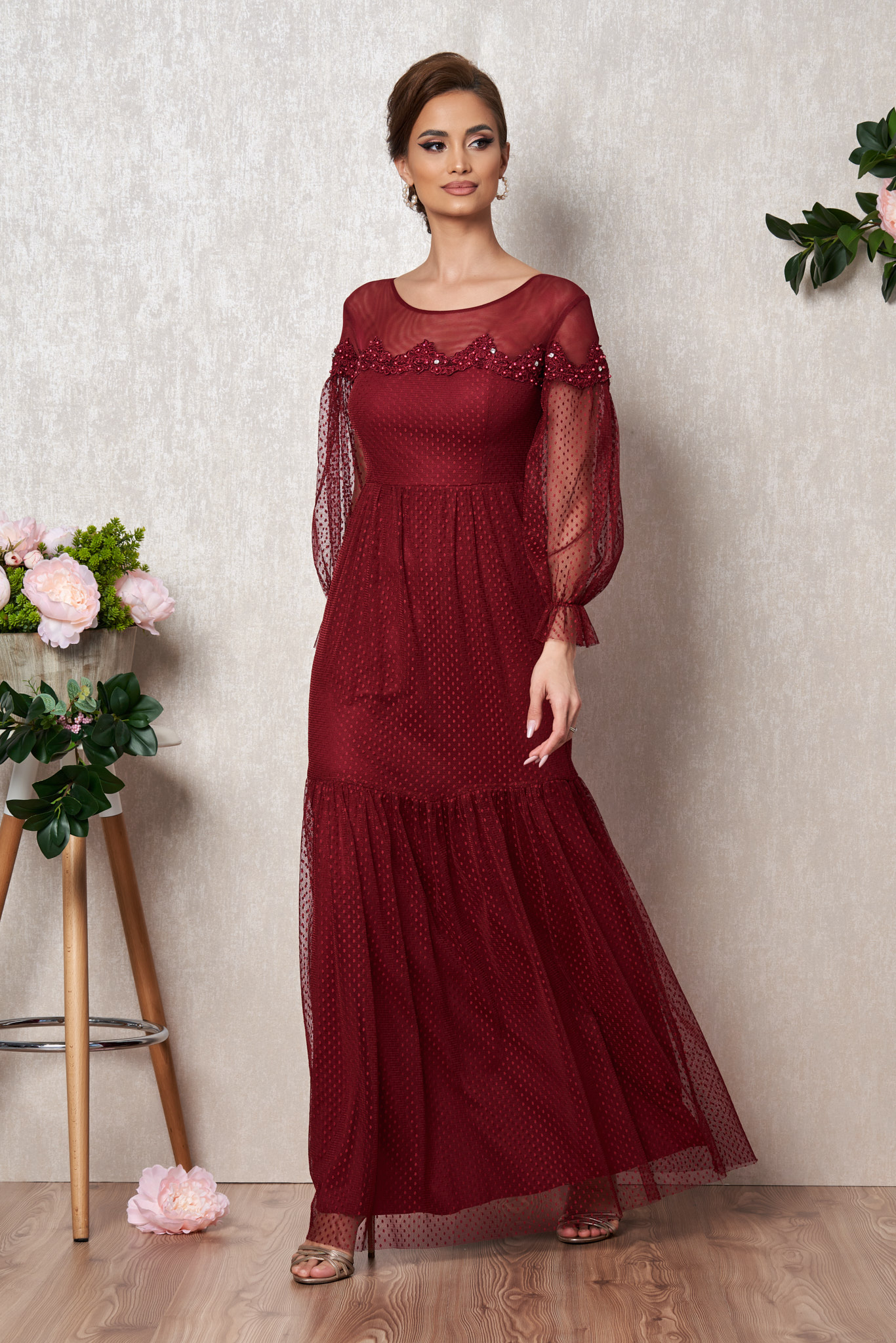 Rochie zamora bordo