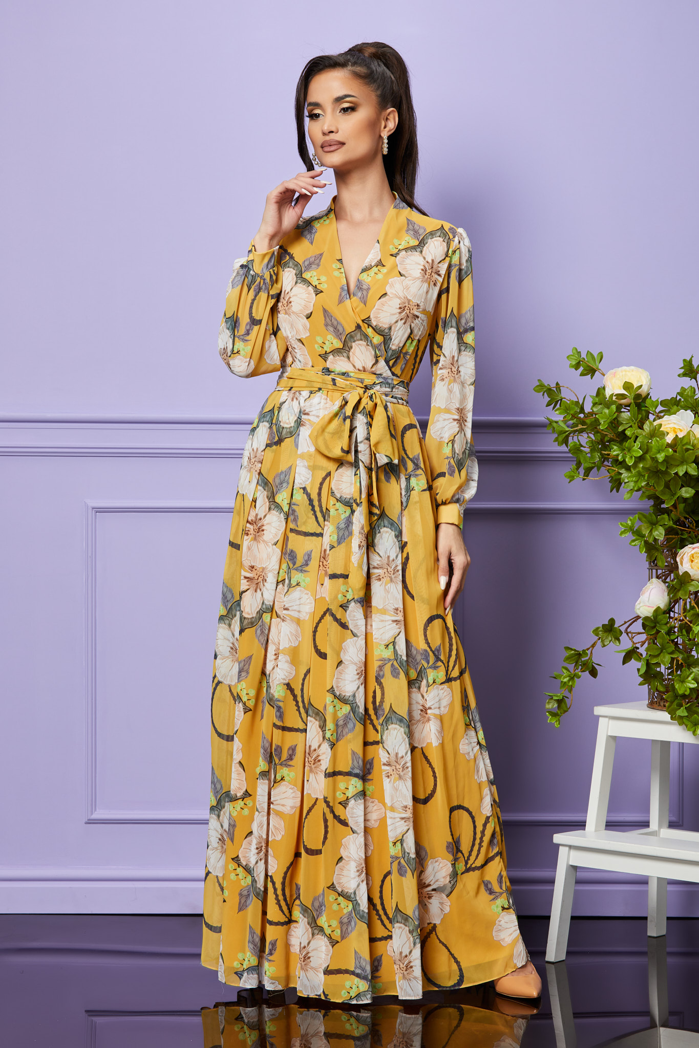 Rochie malinka galbena