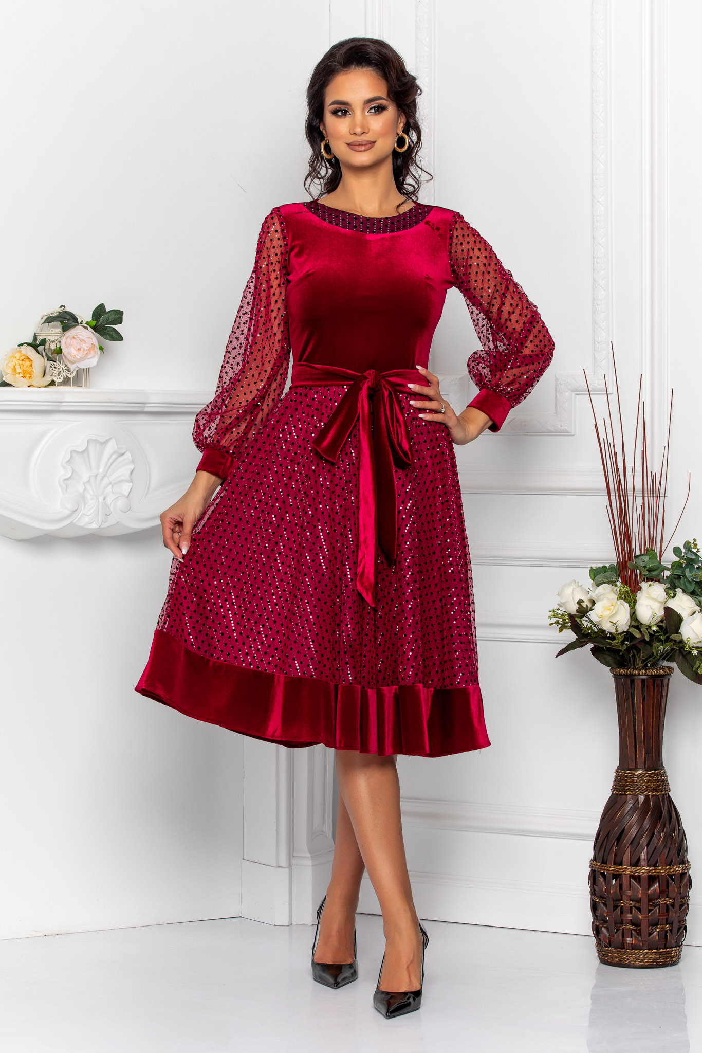 Rochie cleo bordo