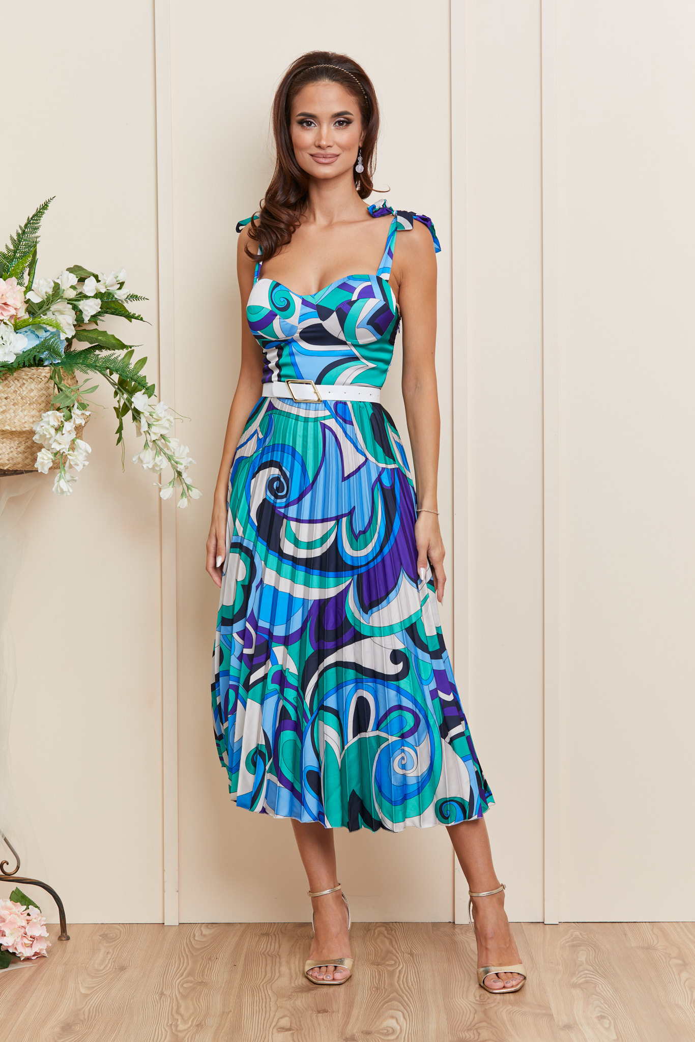 Rochie Missy Albastra Multicolora 