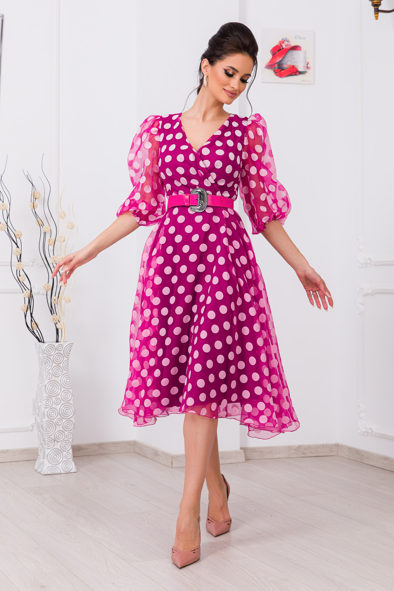 Rochie mon cherie fucsia