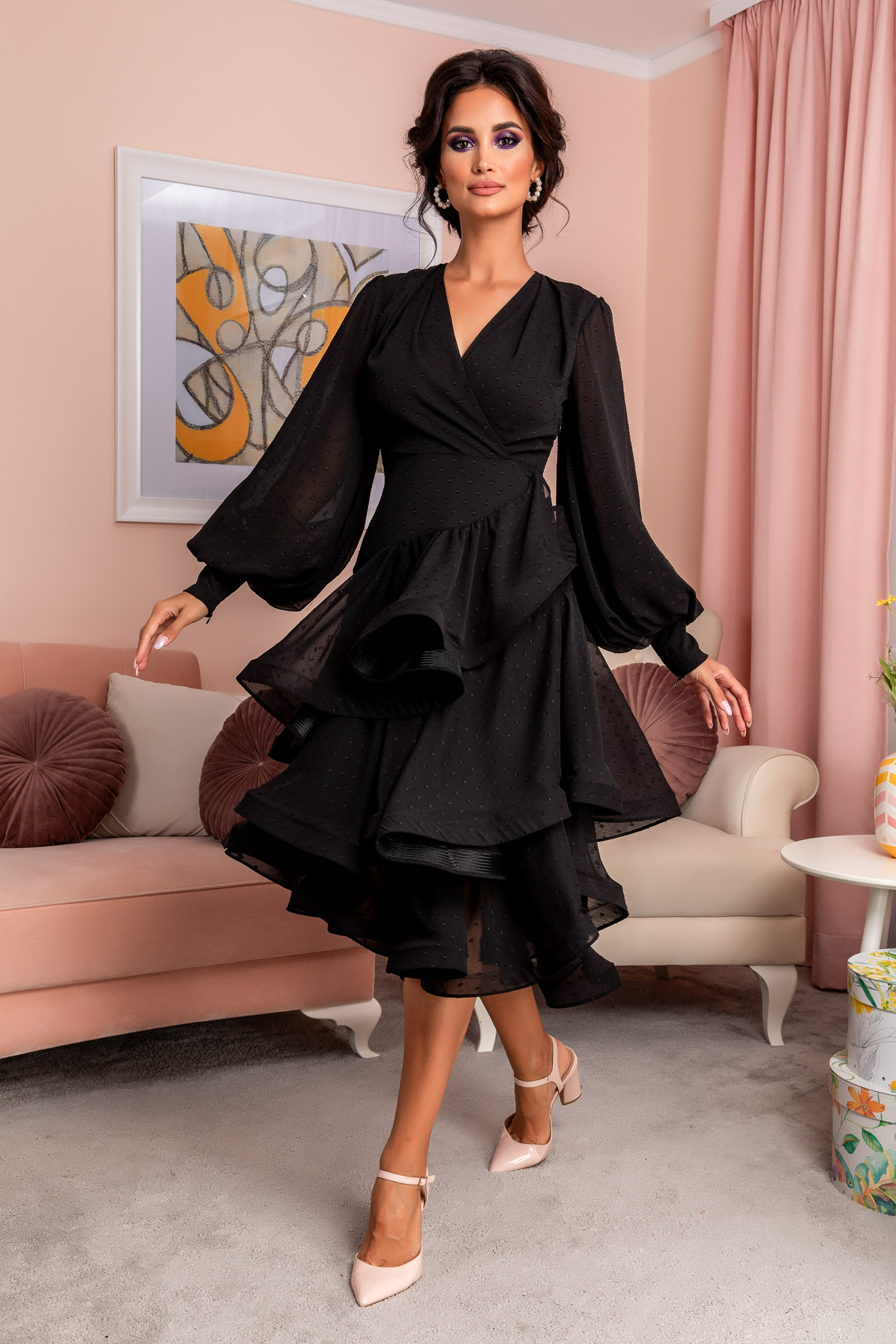 Rochie godess neagra