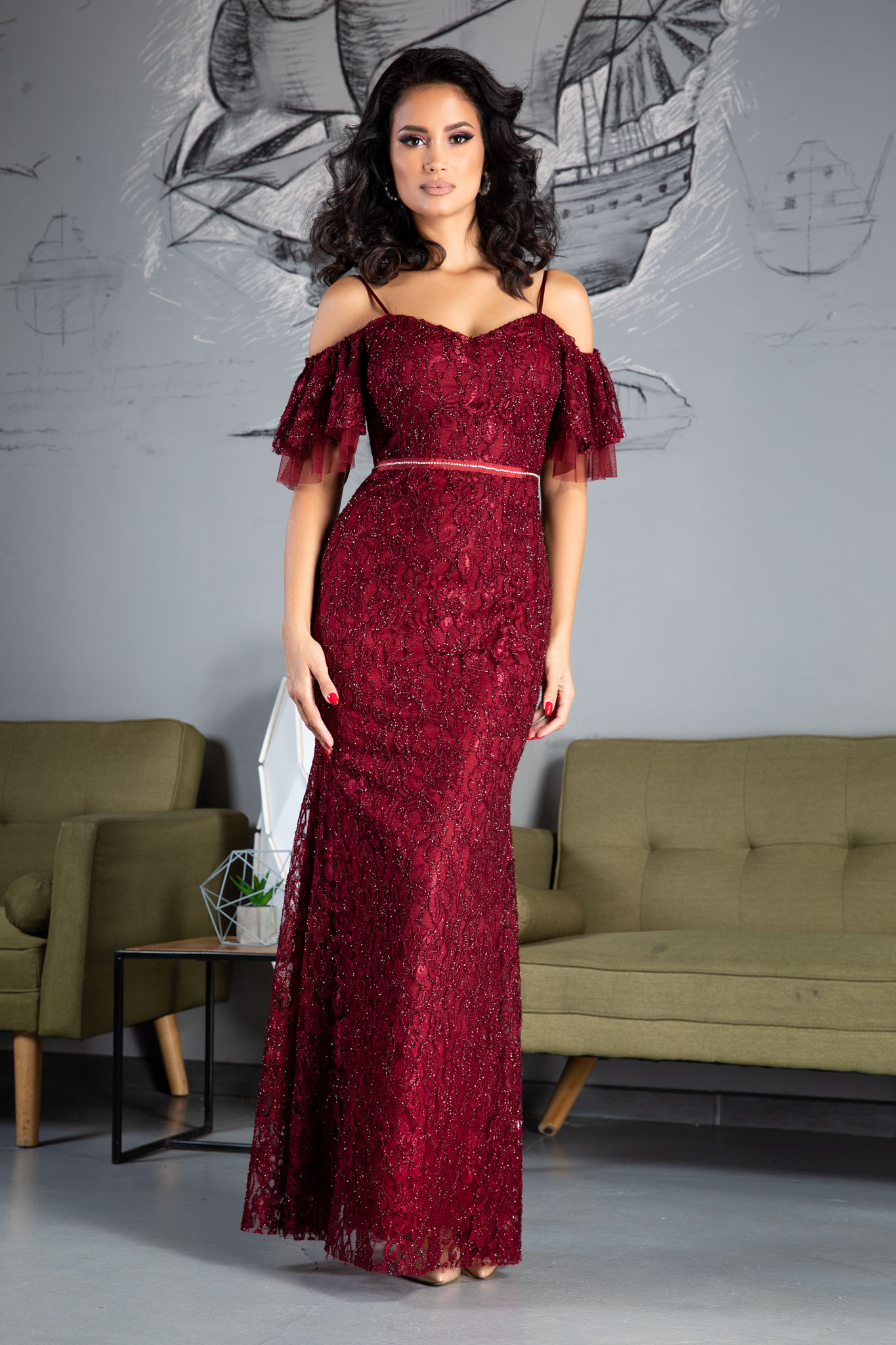 Rochie ylinca bordo 