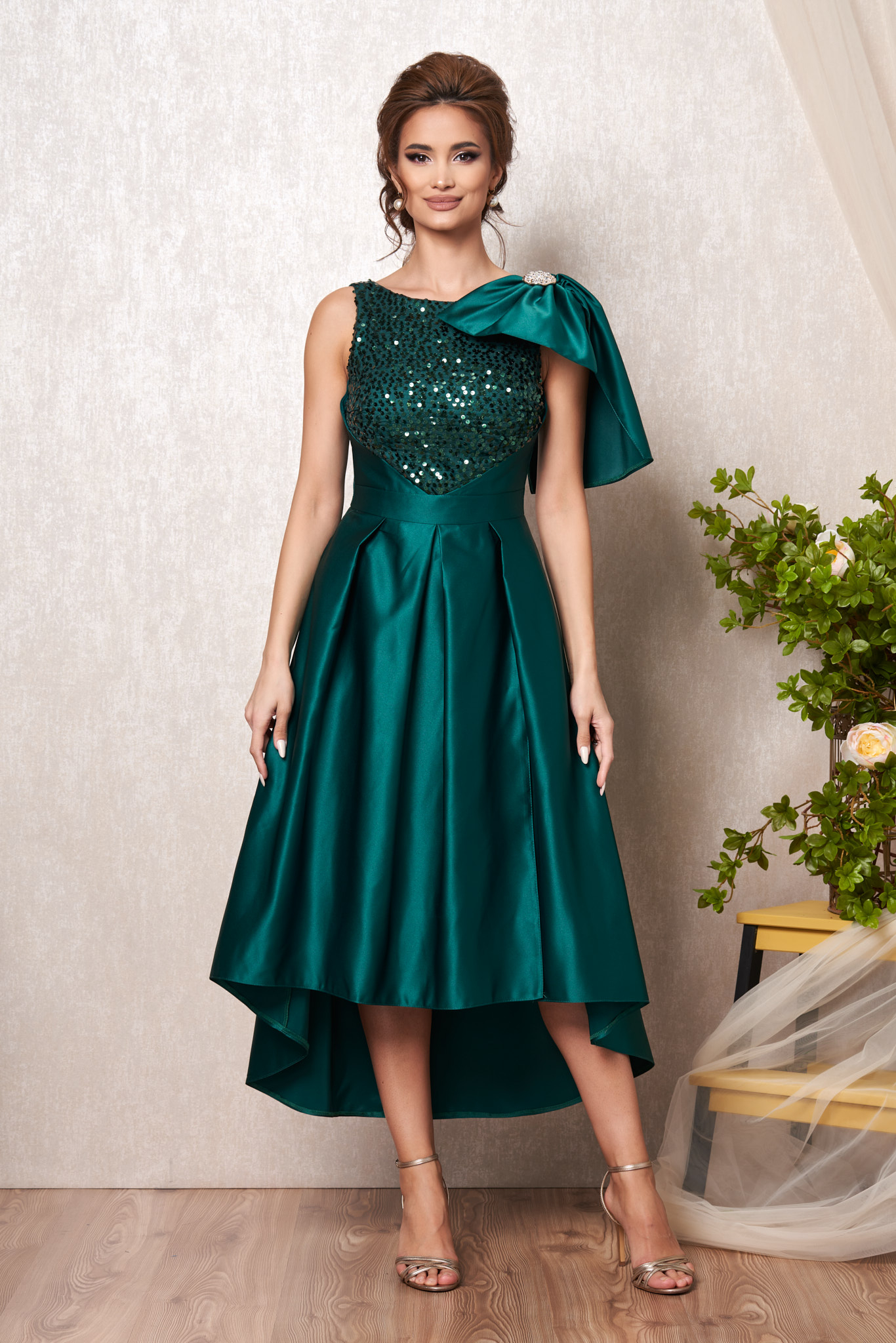 Rochie moze blossom verde