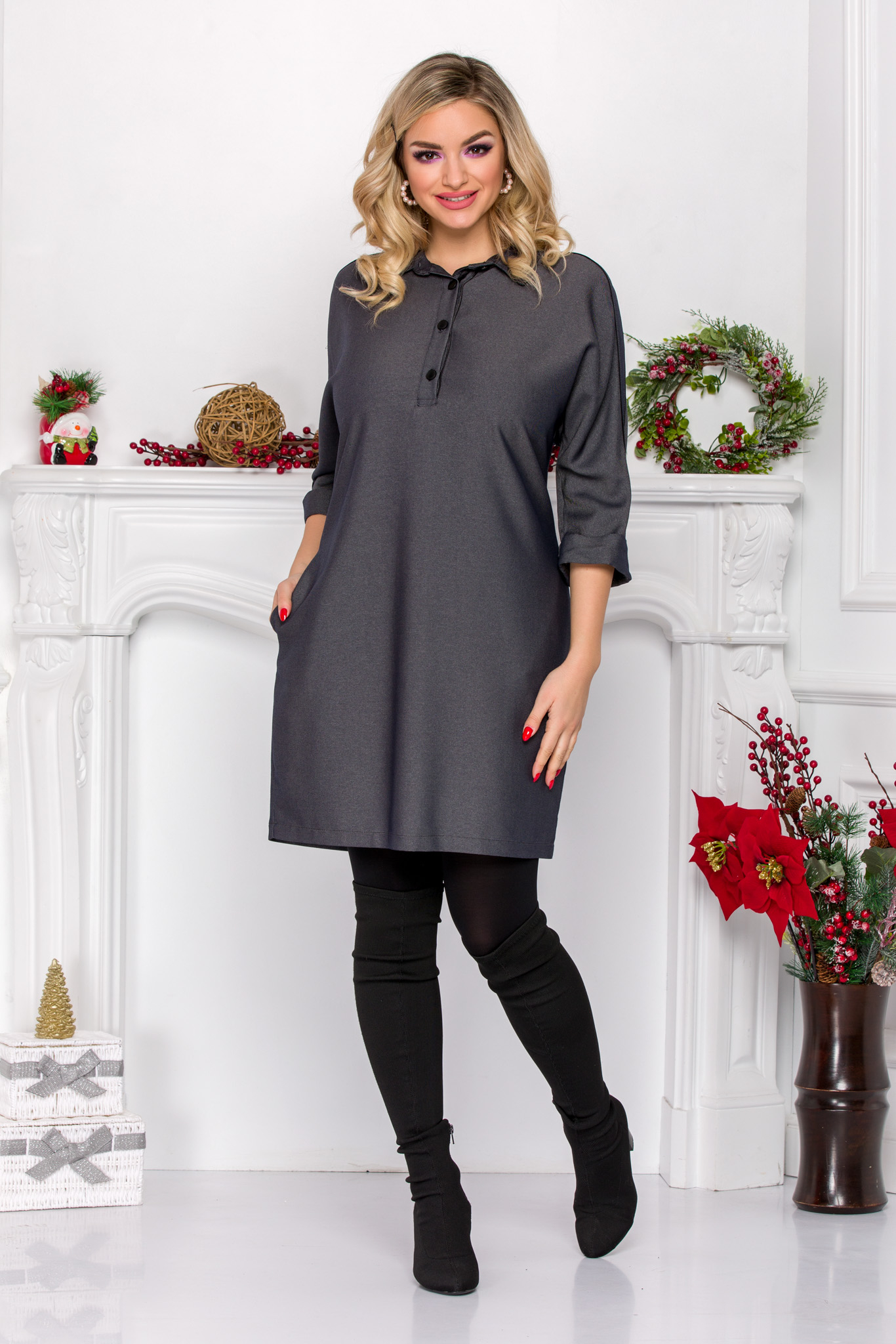 Rochie lorina gri