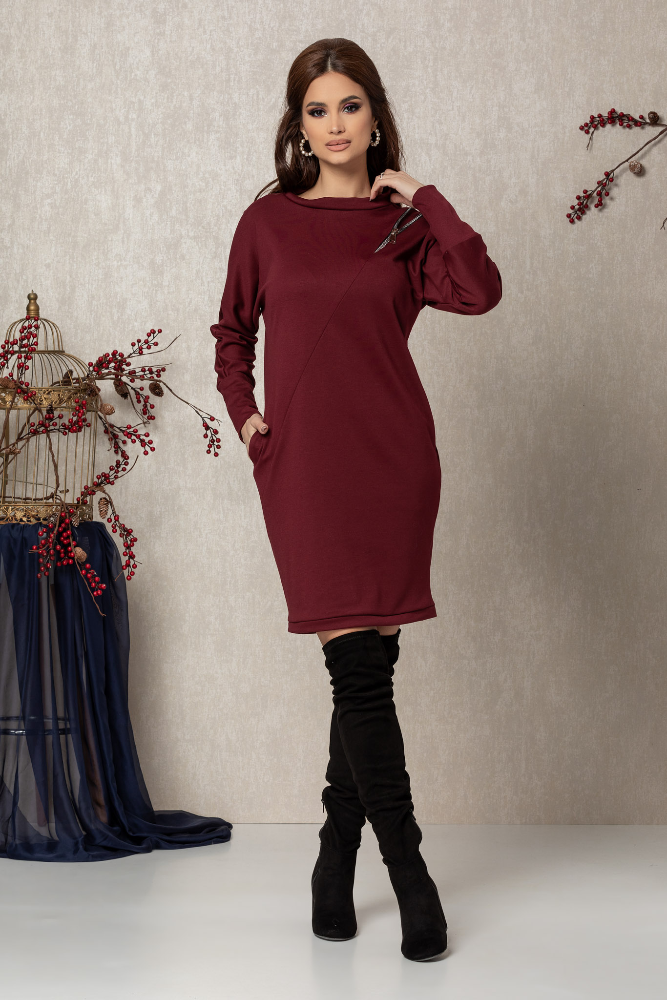 Rochie moze elzira bordo