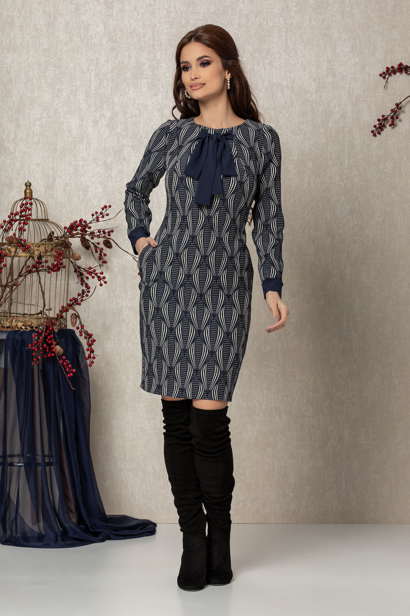 Rochie moze catynca bleumarin