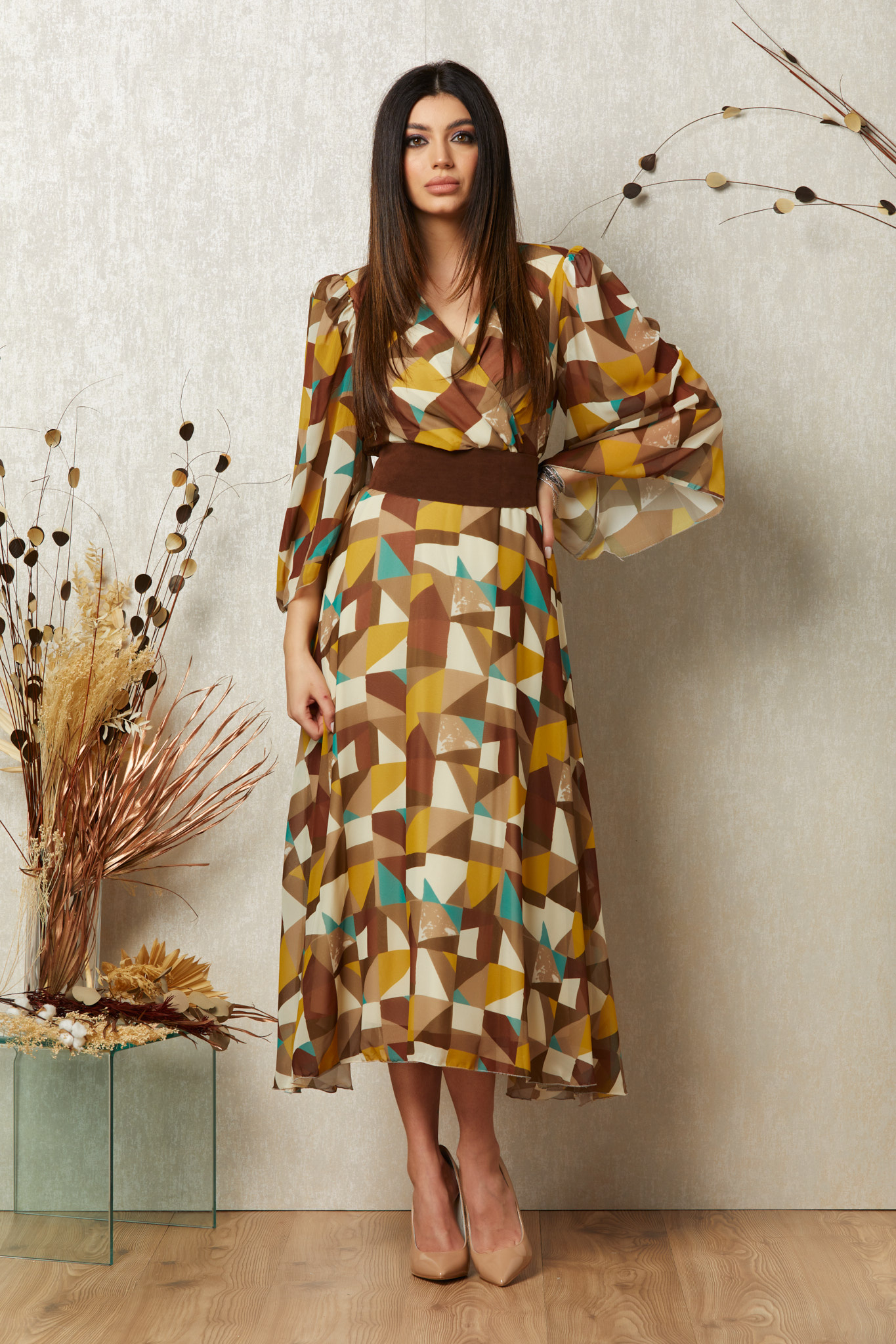 Rochie morgan multicolora