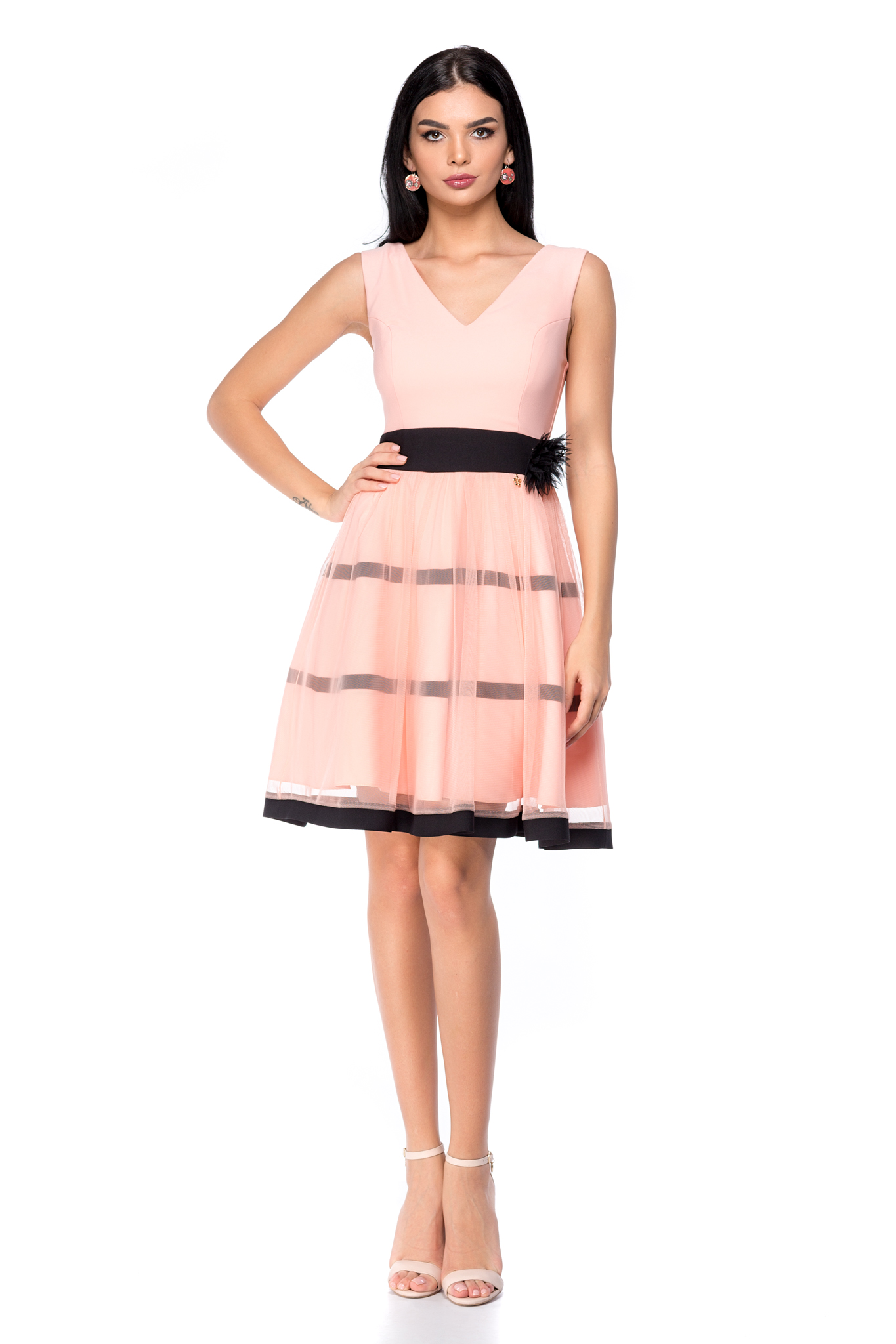 rochie caroline peach