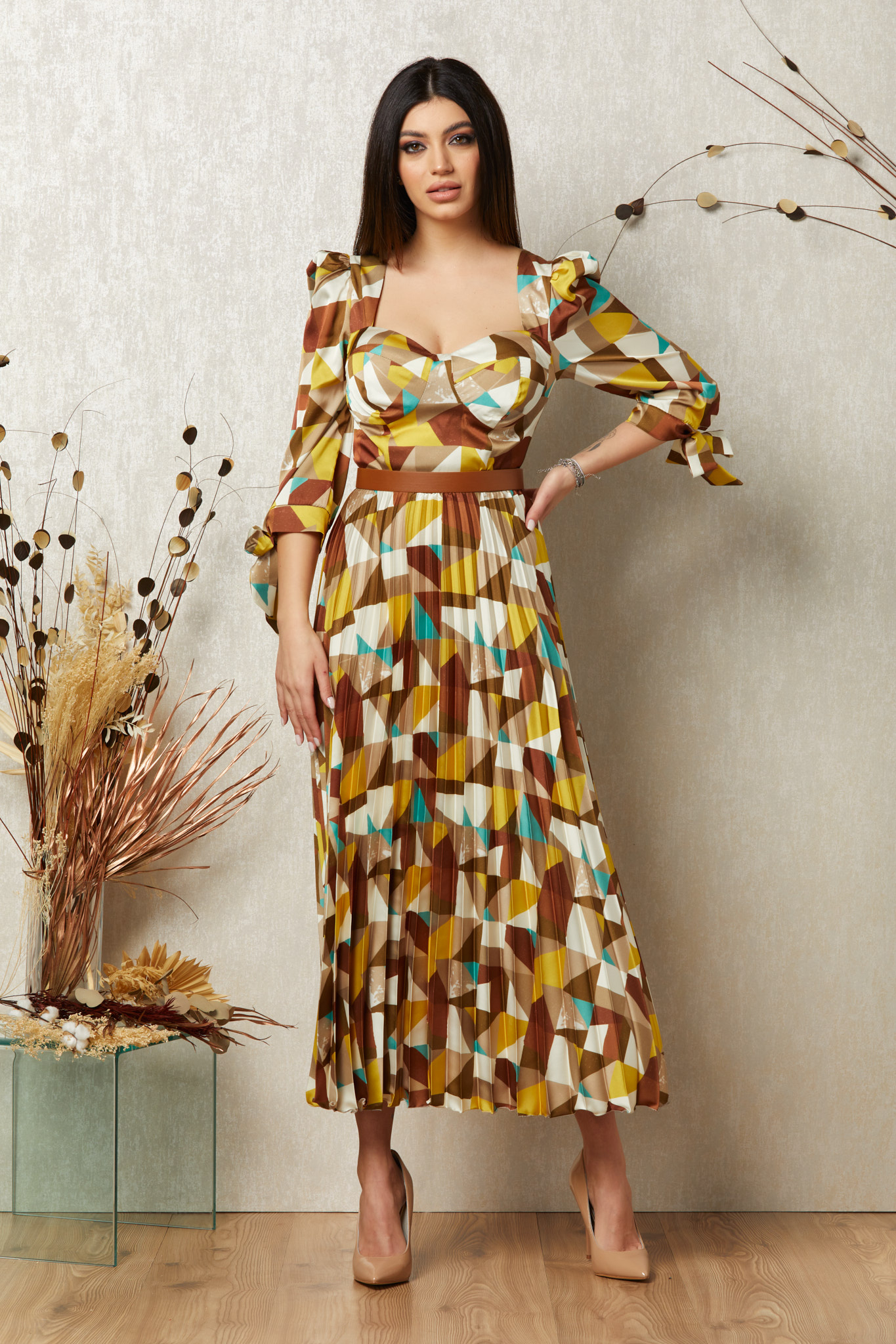 Rochie rowa multicolora