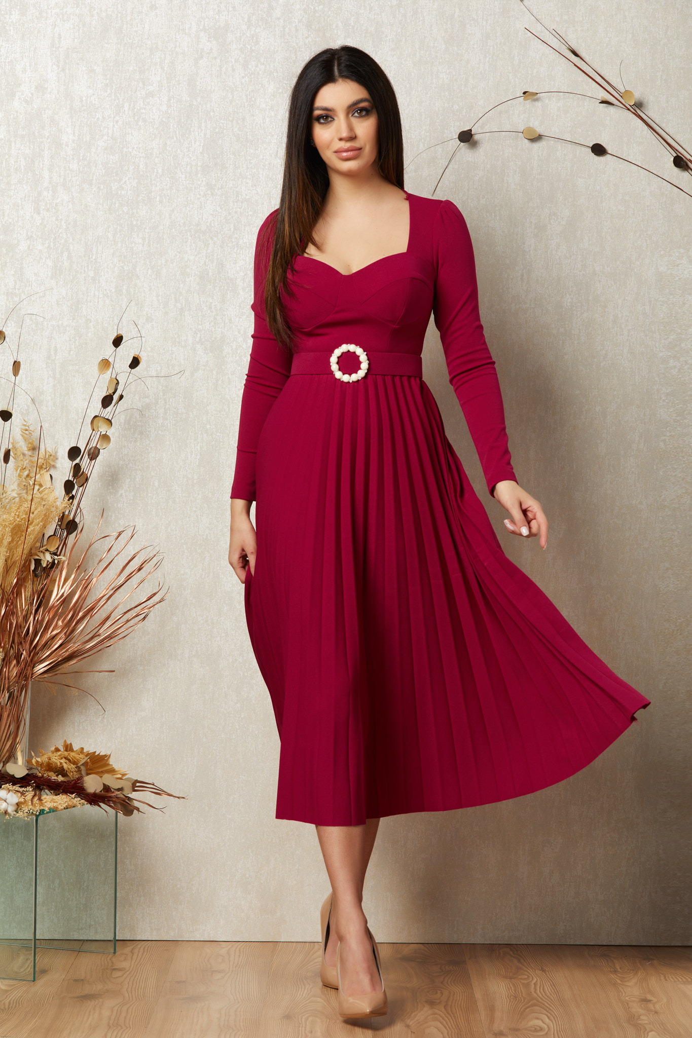 Rochie evelyn fucsia