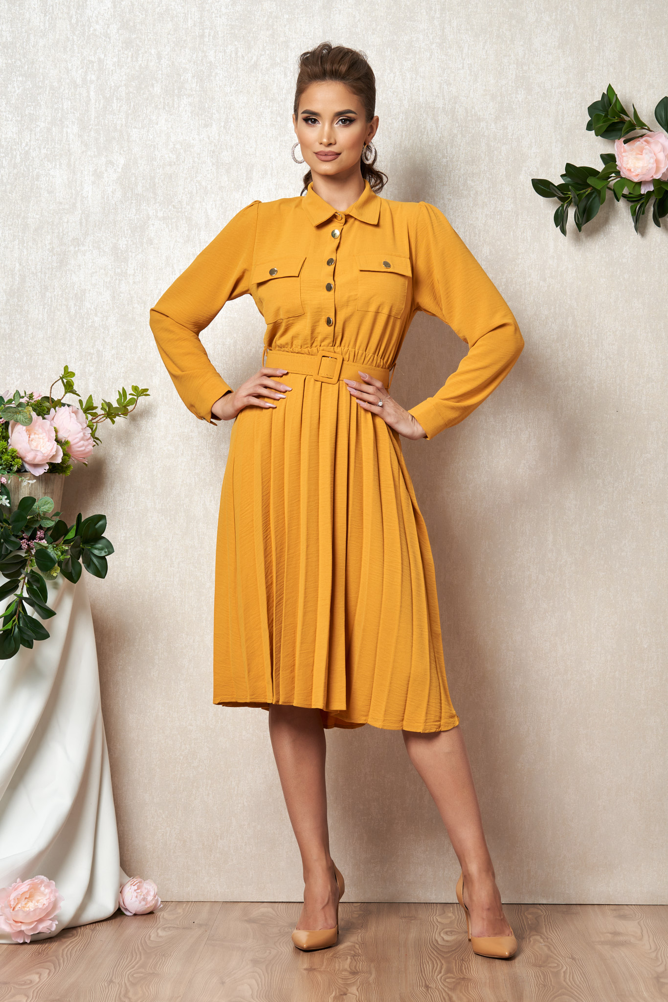 Rochie zuri galben mustar