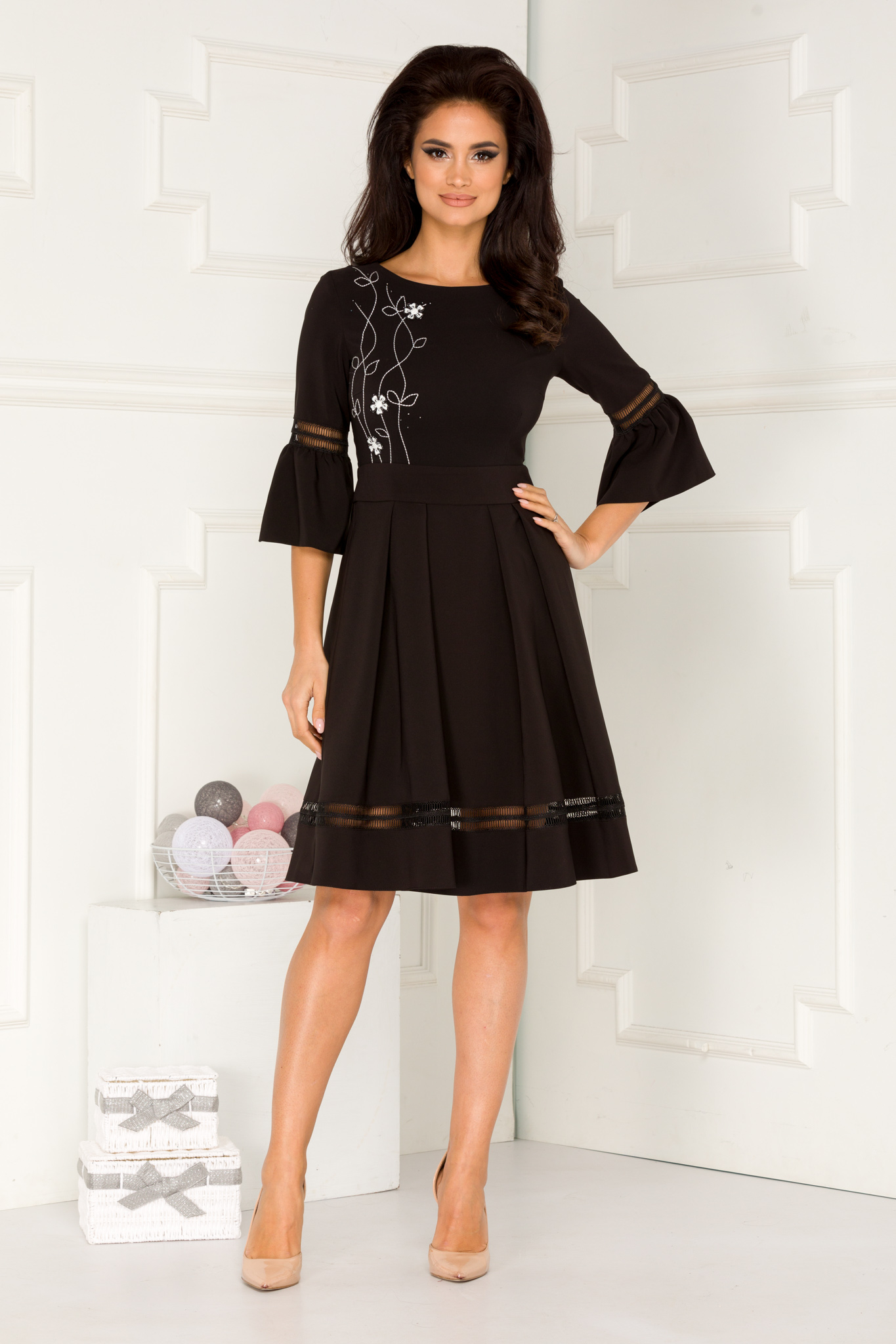 Rochie la donna adria neagra