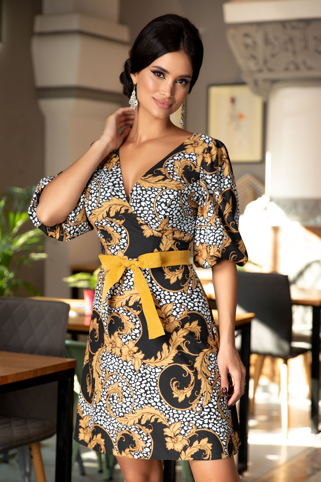 Rochie pauline galben mustar