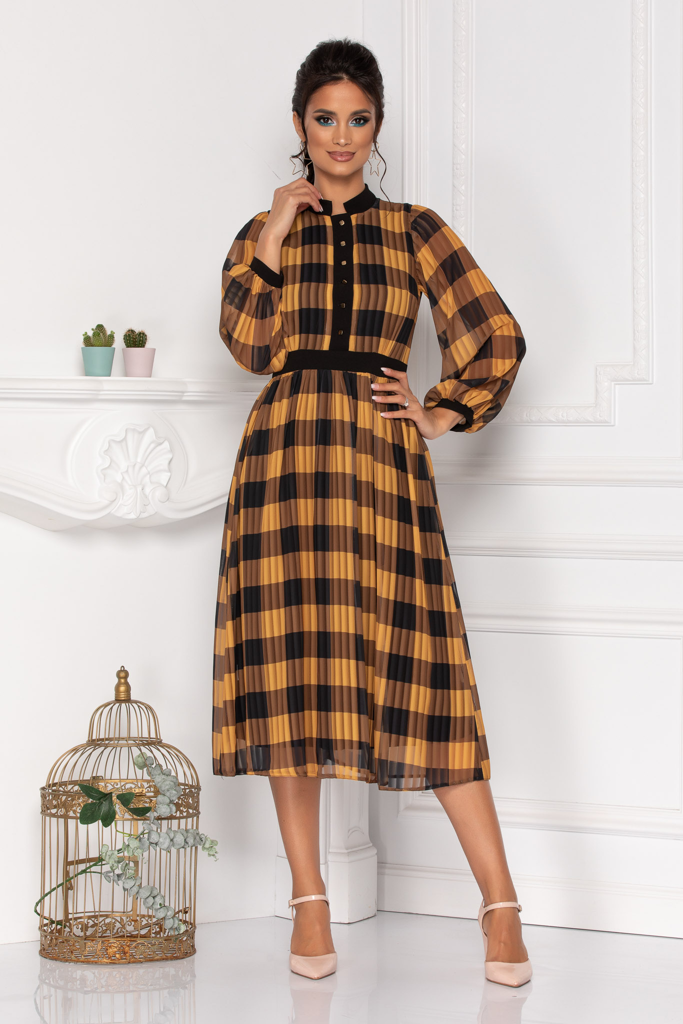 Rochie moze parisa galben mustar