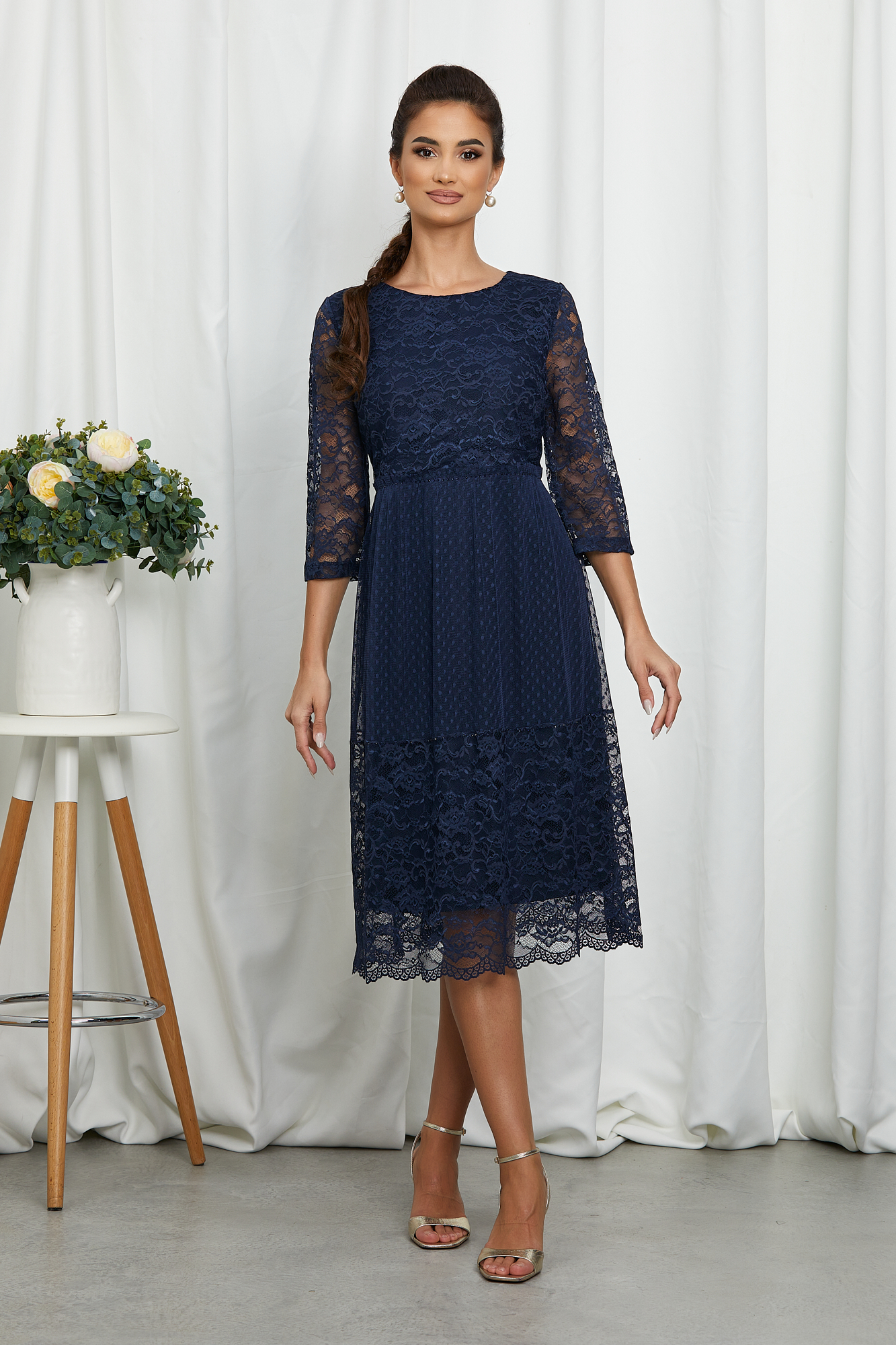 Rochie sage bleumarin