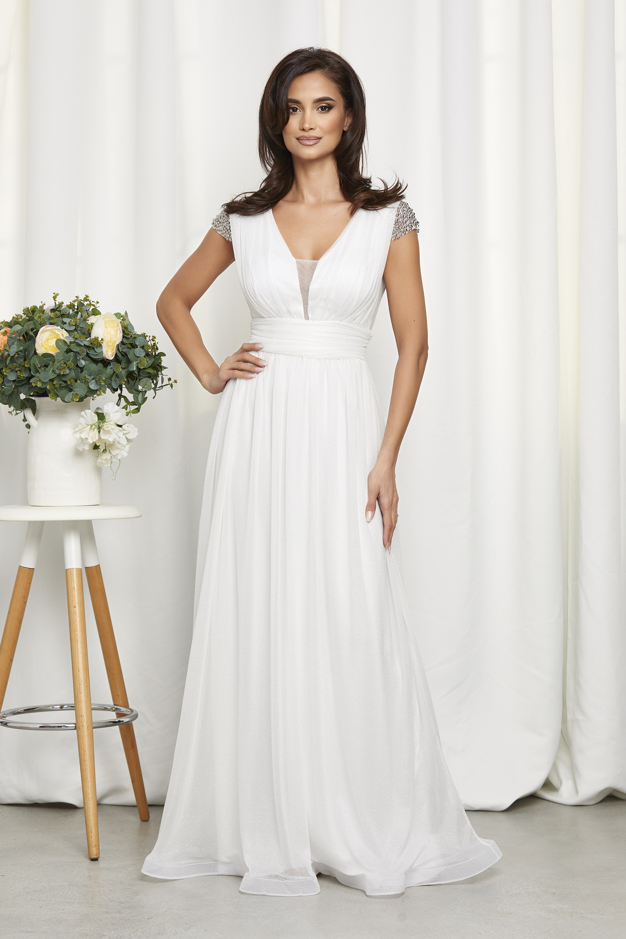 Poze Rochie Florence Alba zonia.ro 
