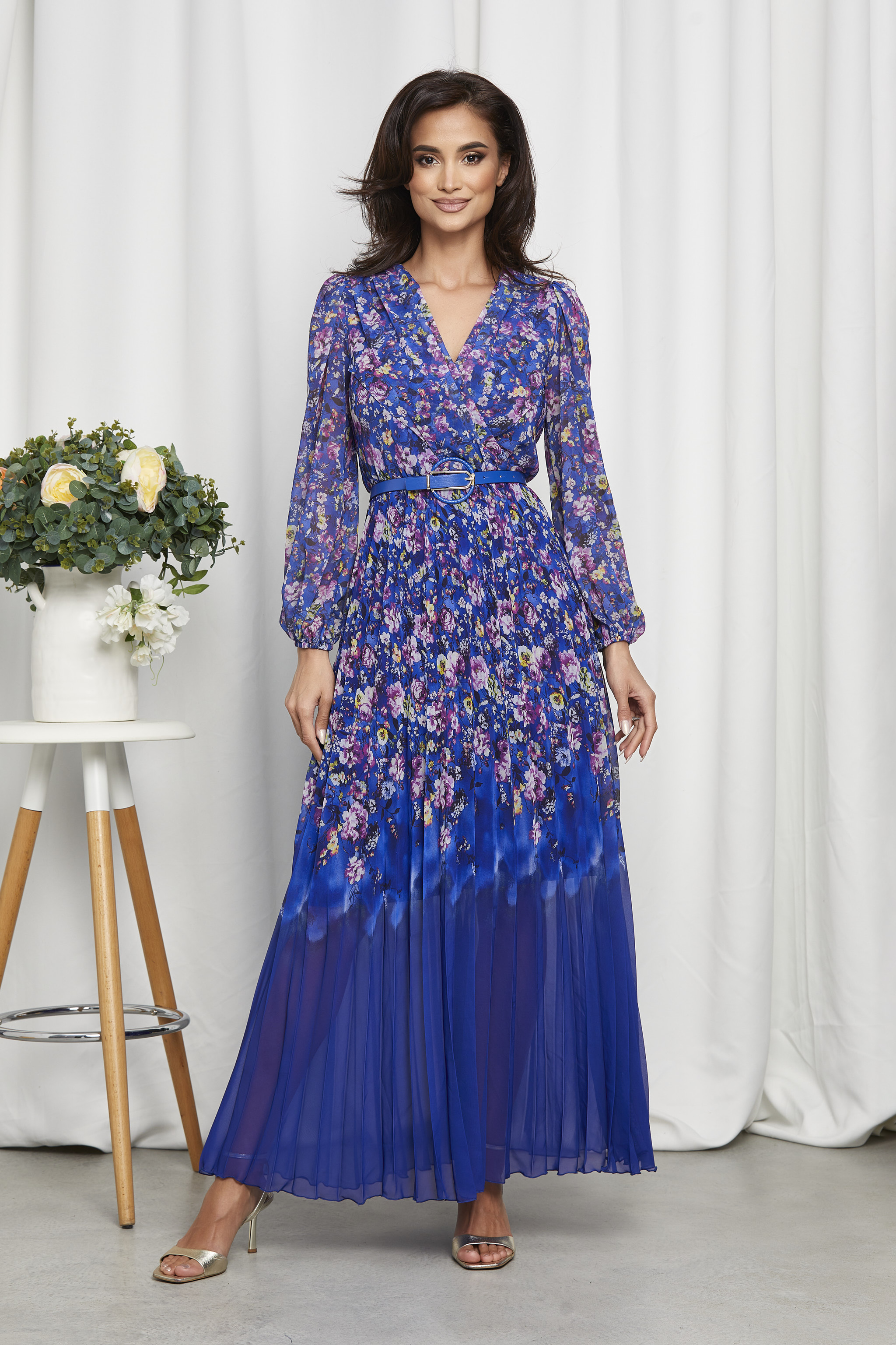Rochie yazmin albastru floral