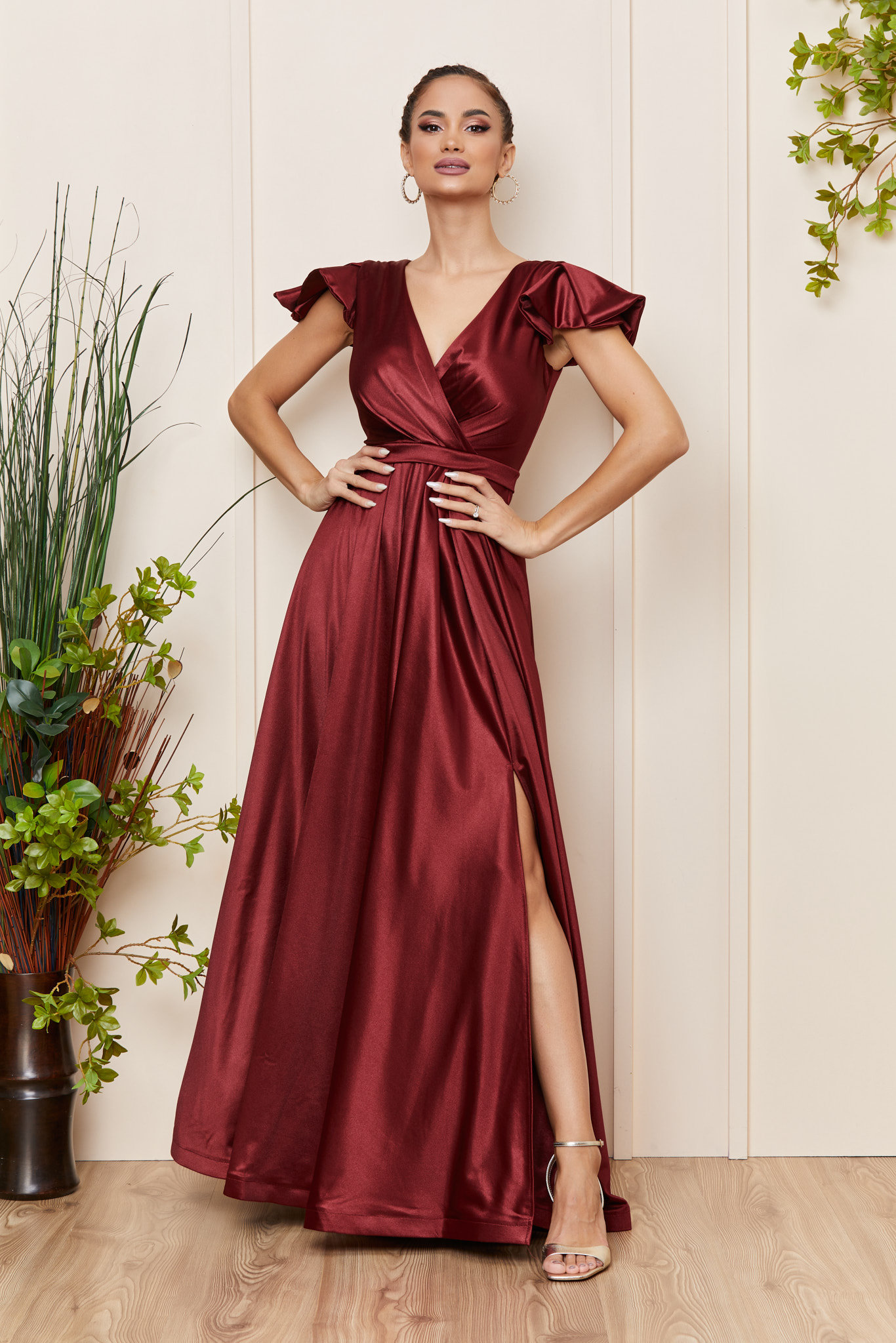 Poze Rochie Affection Bordo zonia.ro 