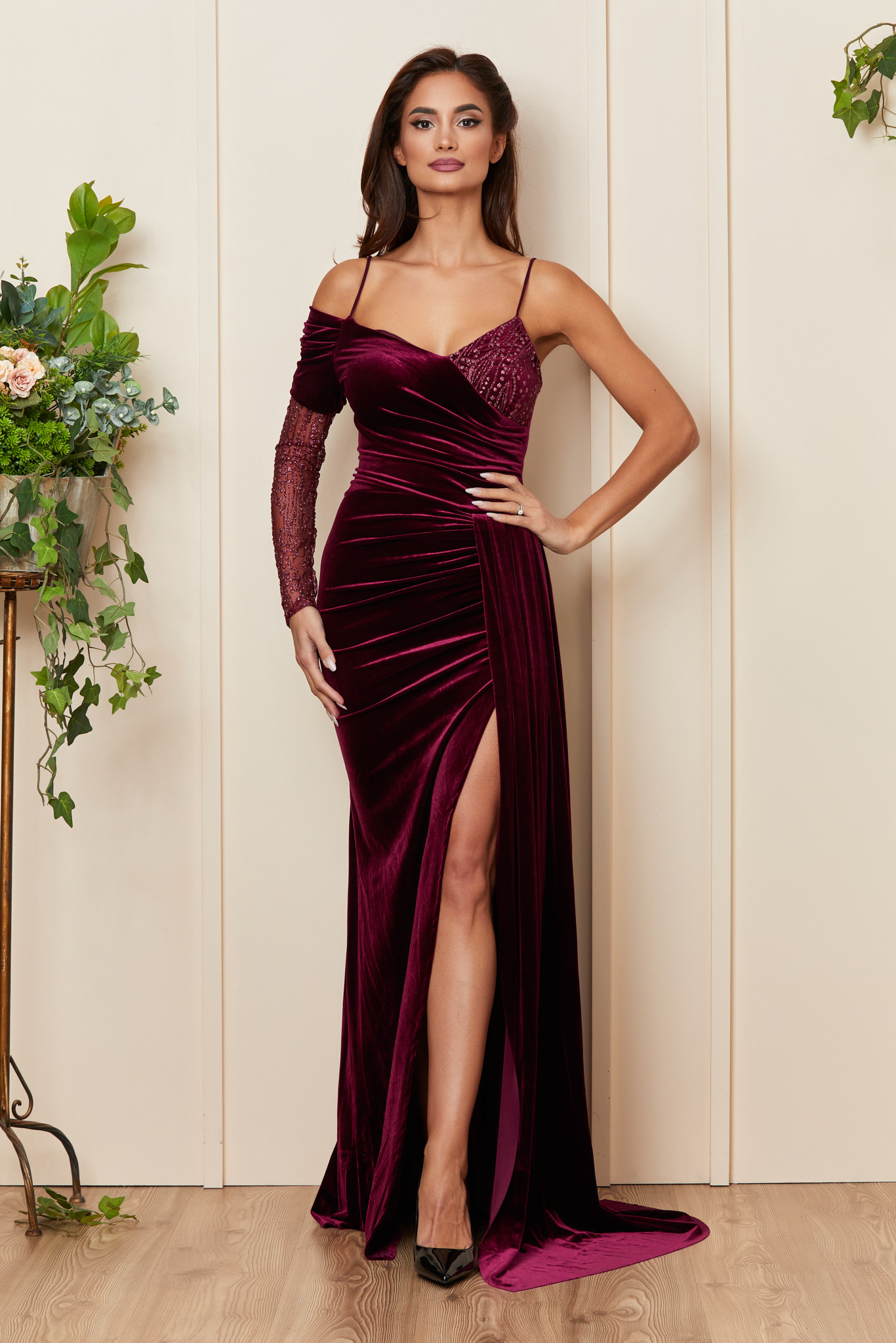 Rochie de ocazie Flavour Bordo