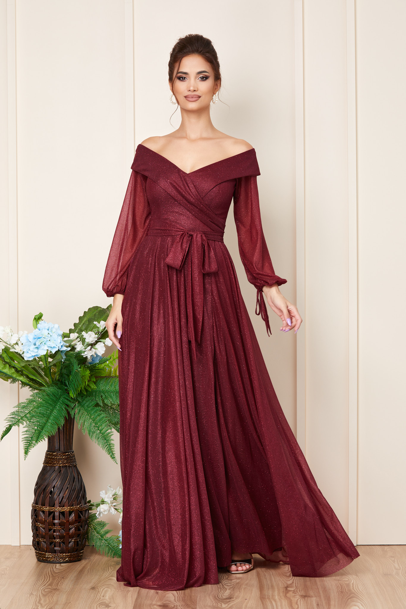 Poze Rochie Amazing Bordo zonia.ro 