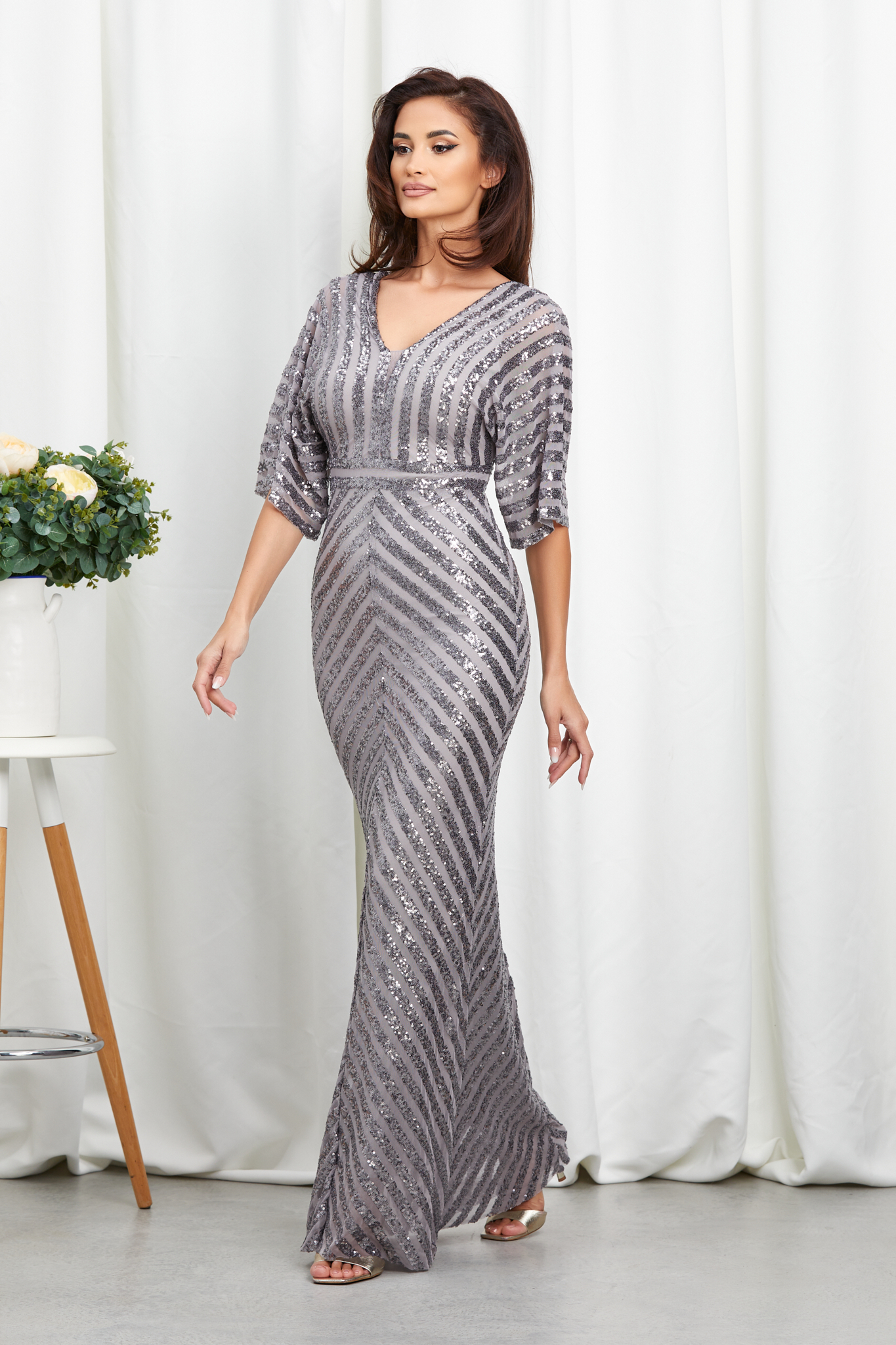 Poze Rochie Imperial Gri zonia.ro 