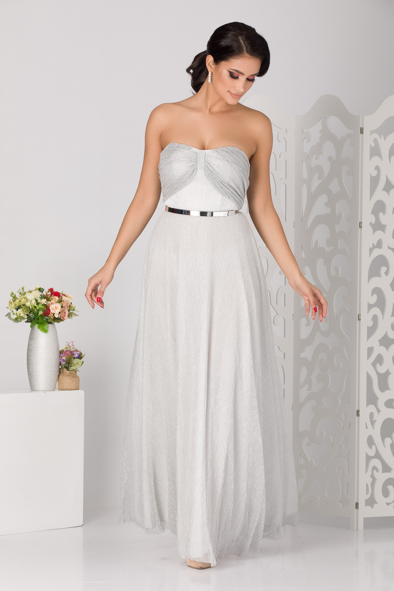 Rochie anais argintie