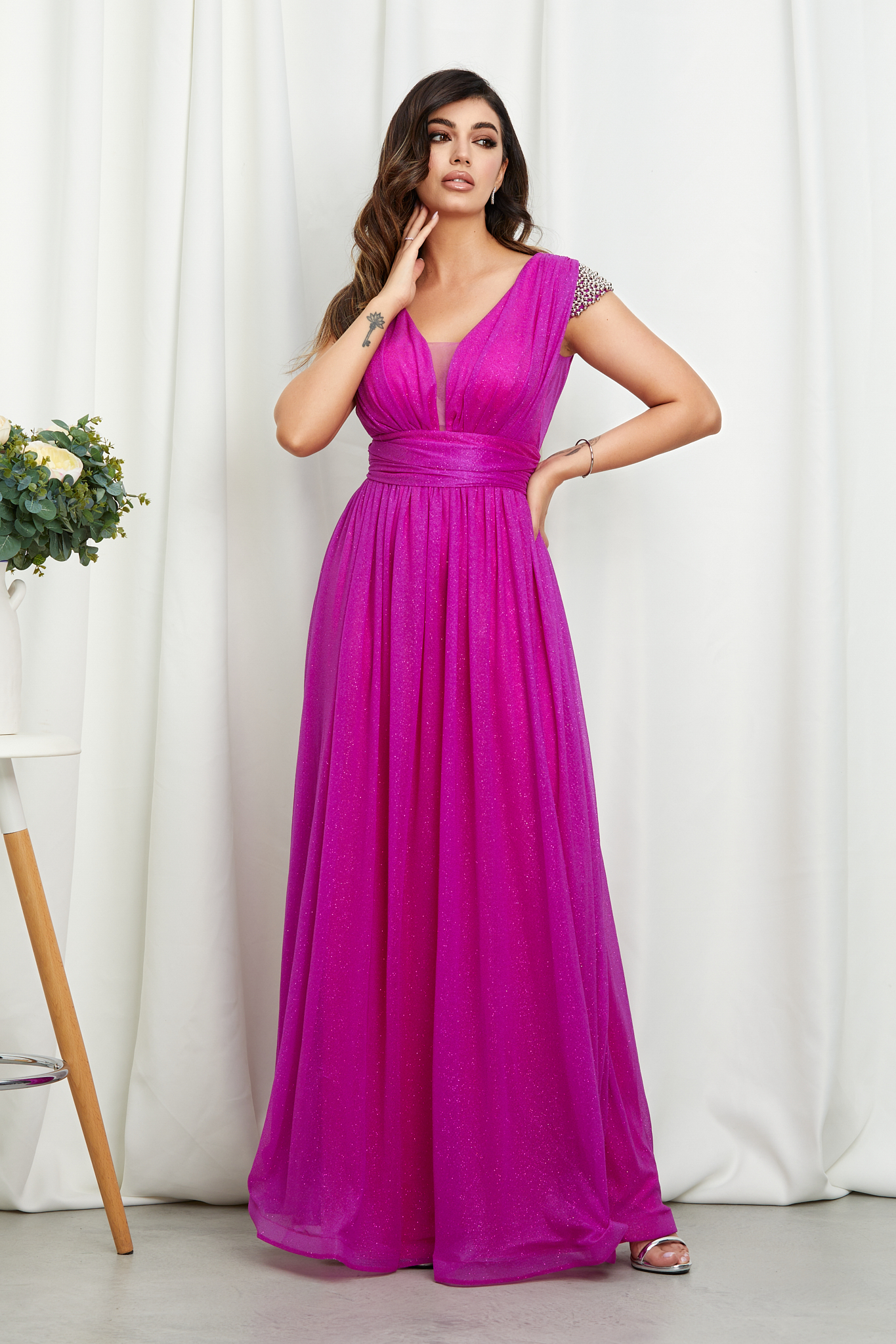 Poze Rochie Florence Fucsia zonia.ro 