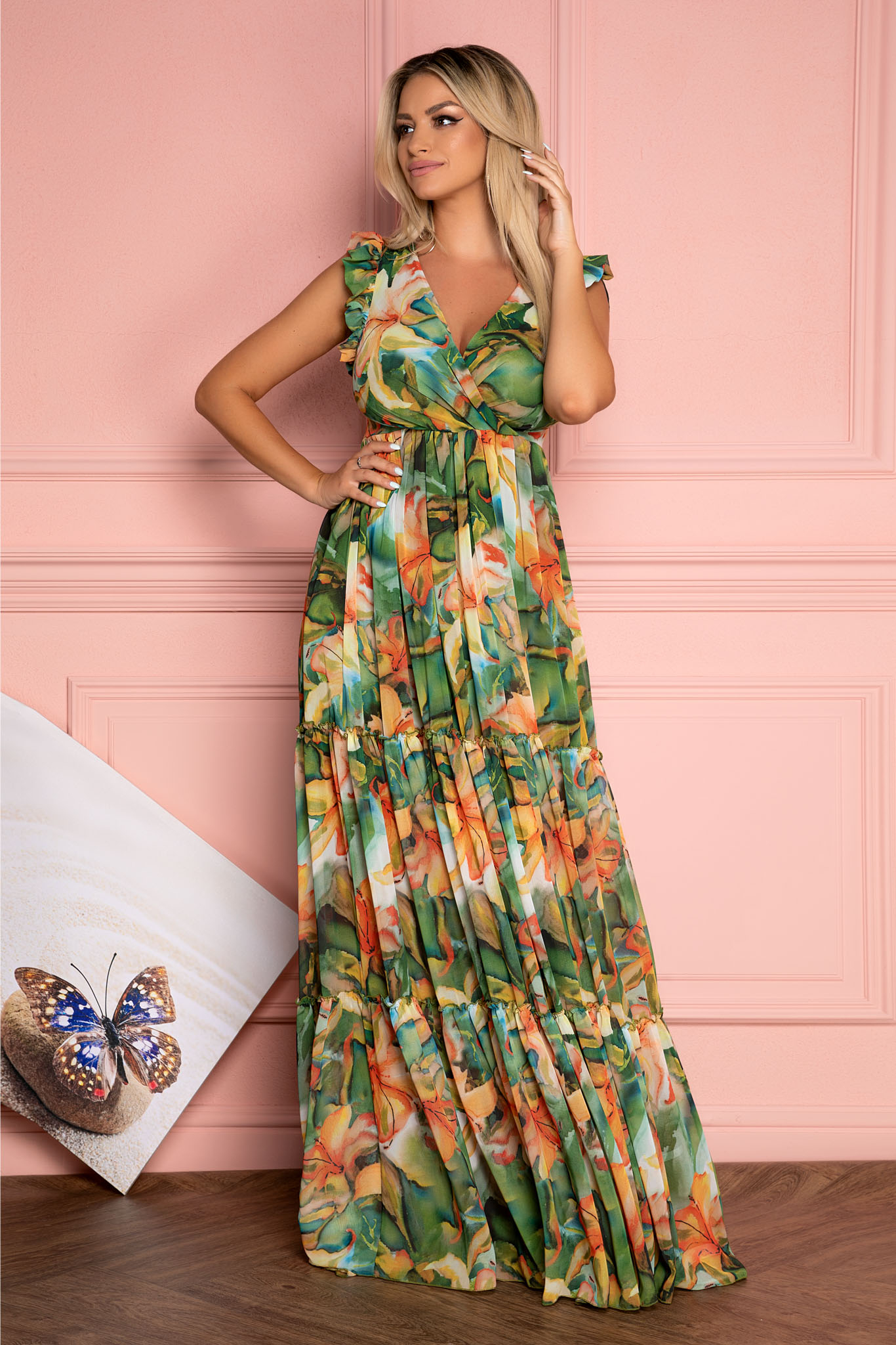 Rochie Evelyn Verde Pastel