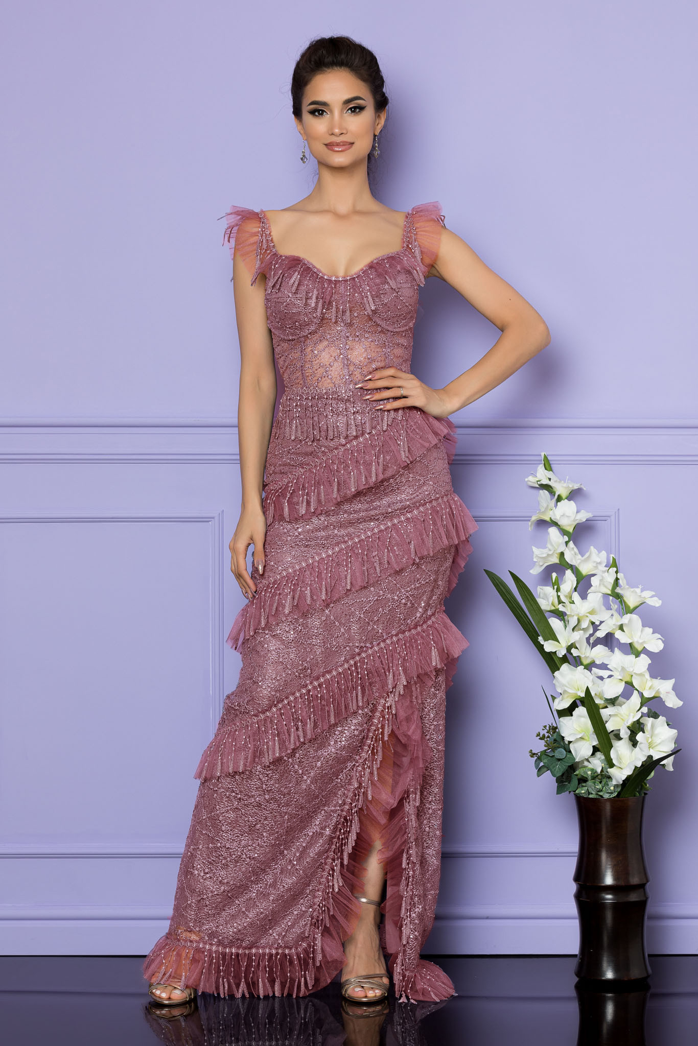 Rochie spectacullar rose