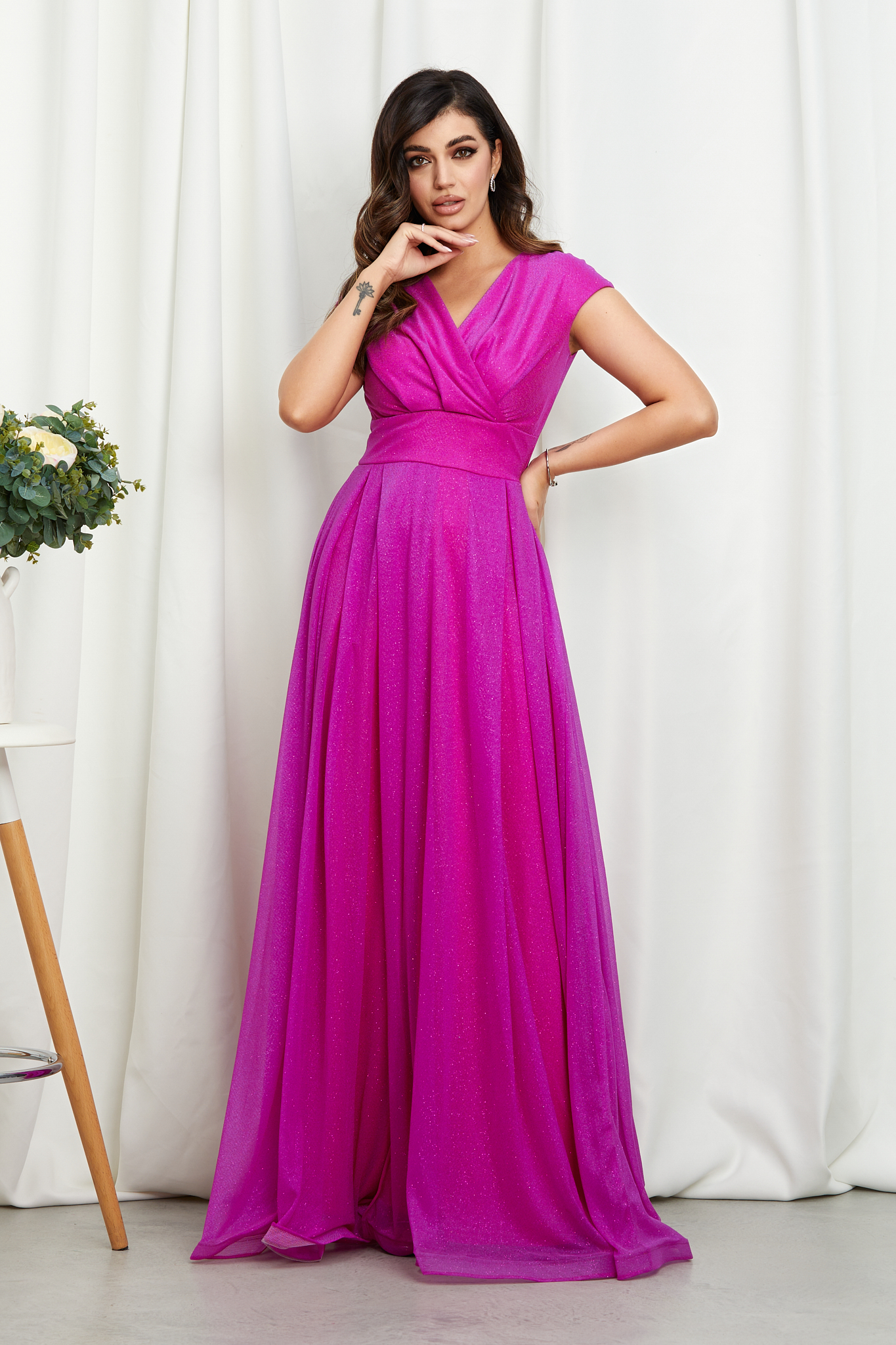 Poze Rochie Belissima Fucsia zonia.ro 