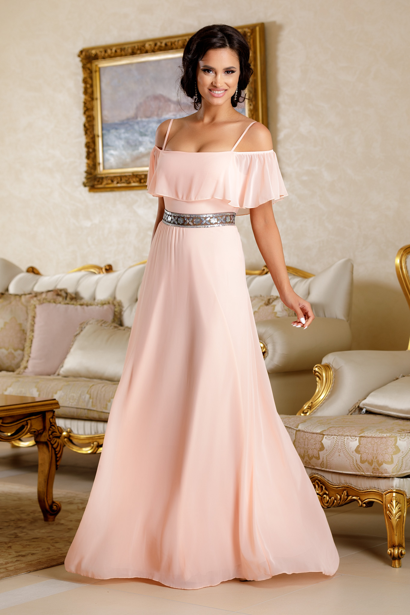 Rochie carolyne peach