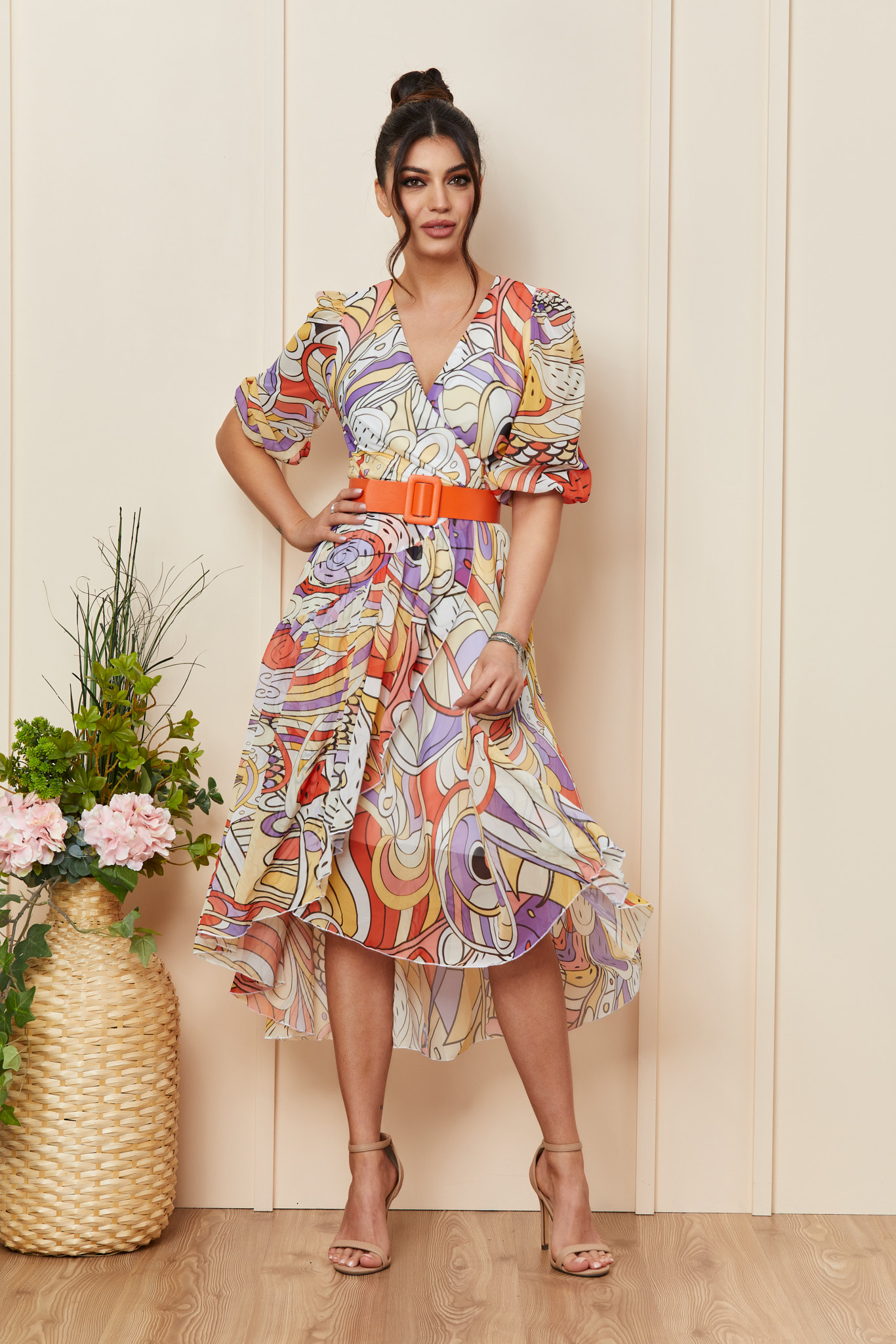 Rochie Linda Galben Multi