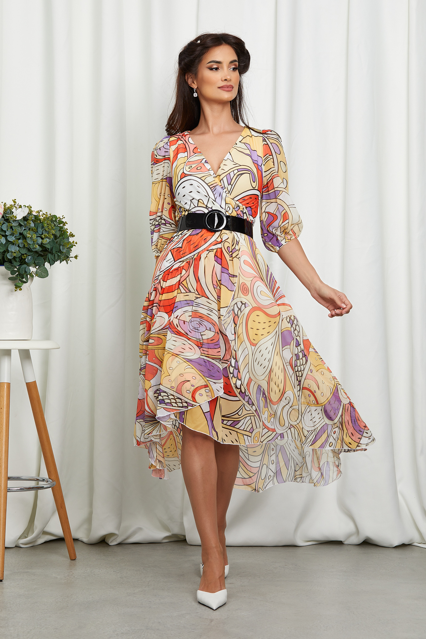 Rochie Linda Galben Multi