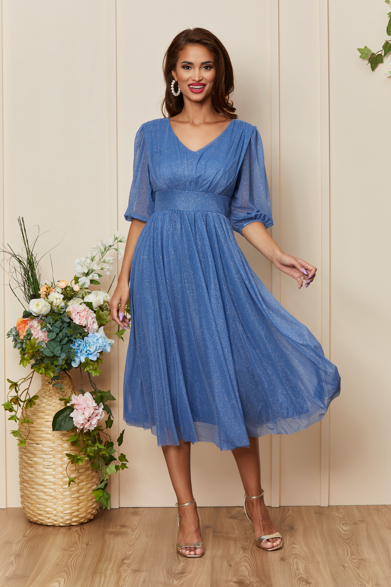 Poze Rochie Nicolette Albastra zonia.ro 