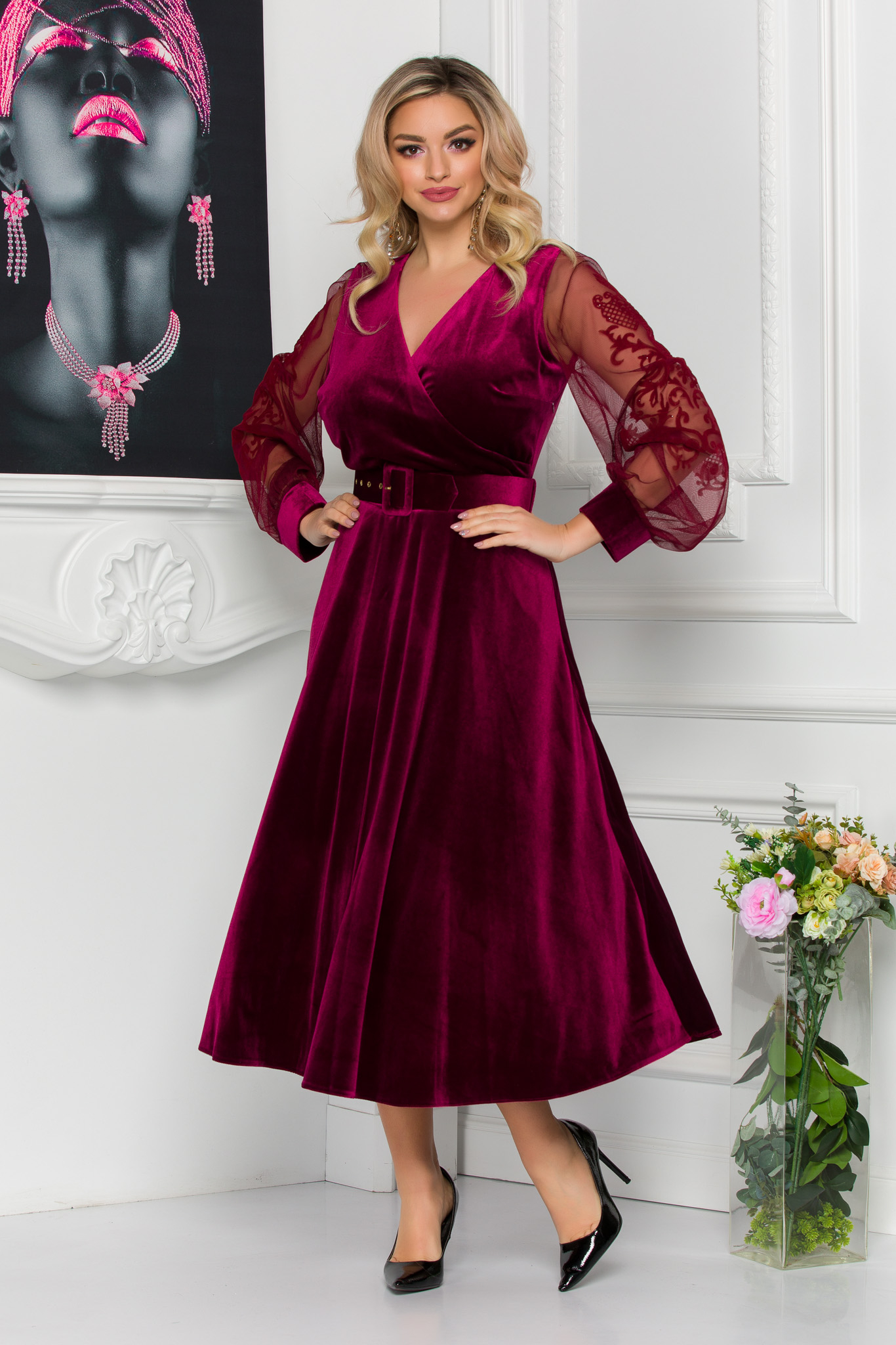 Rochie Roza Bordo