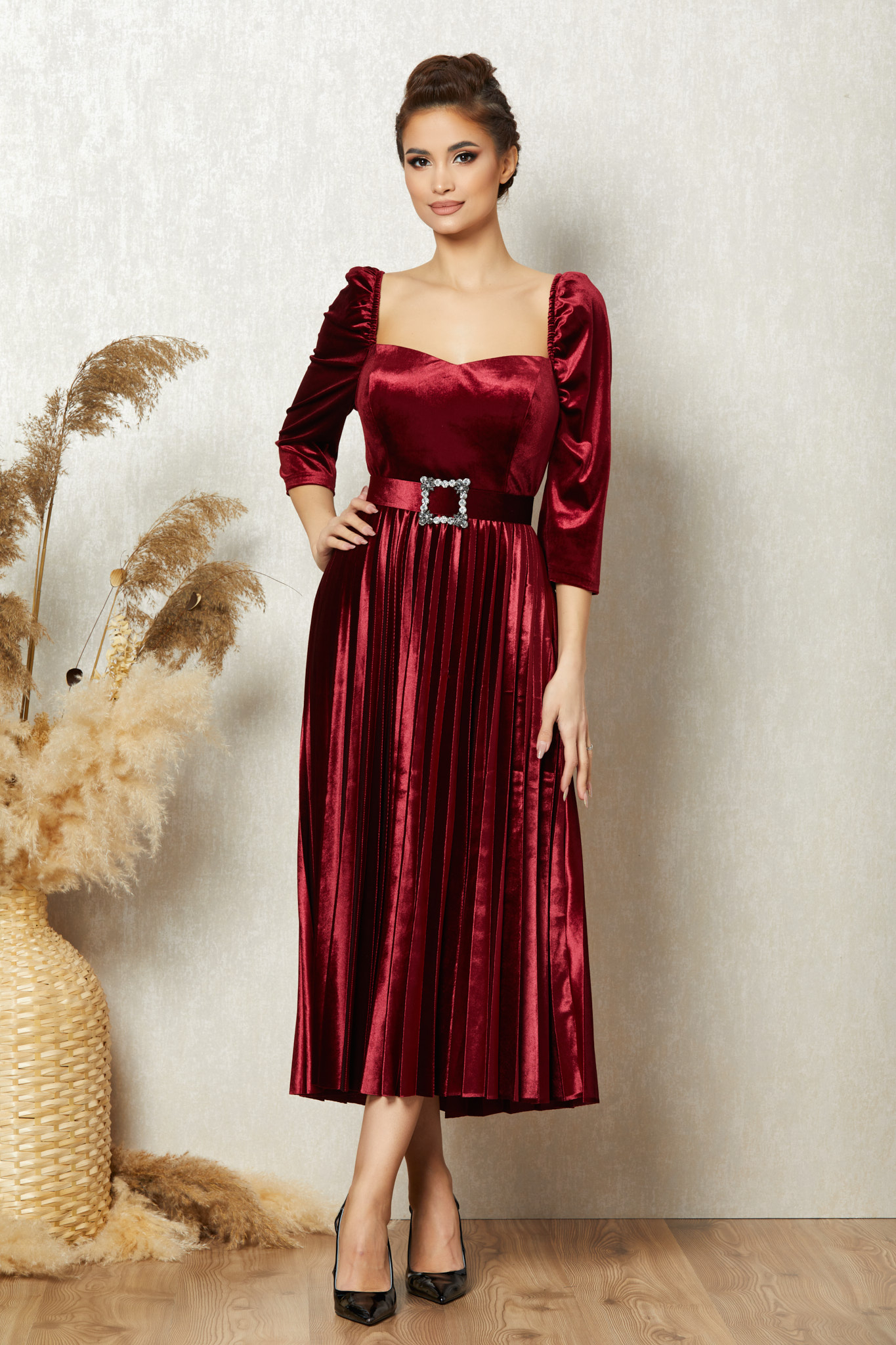 Rochie margarett bordo