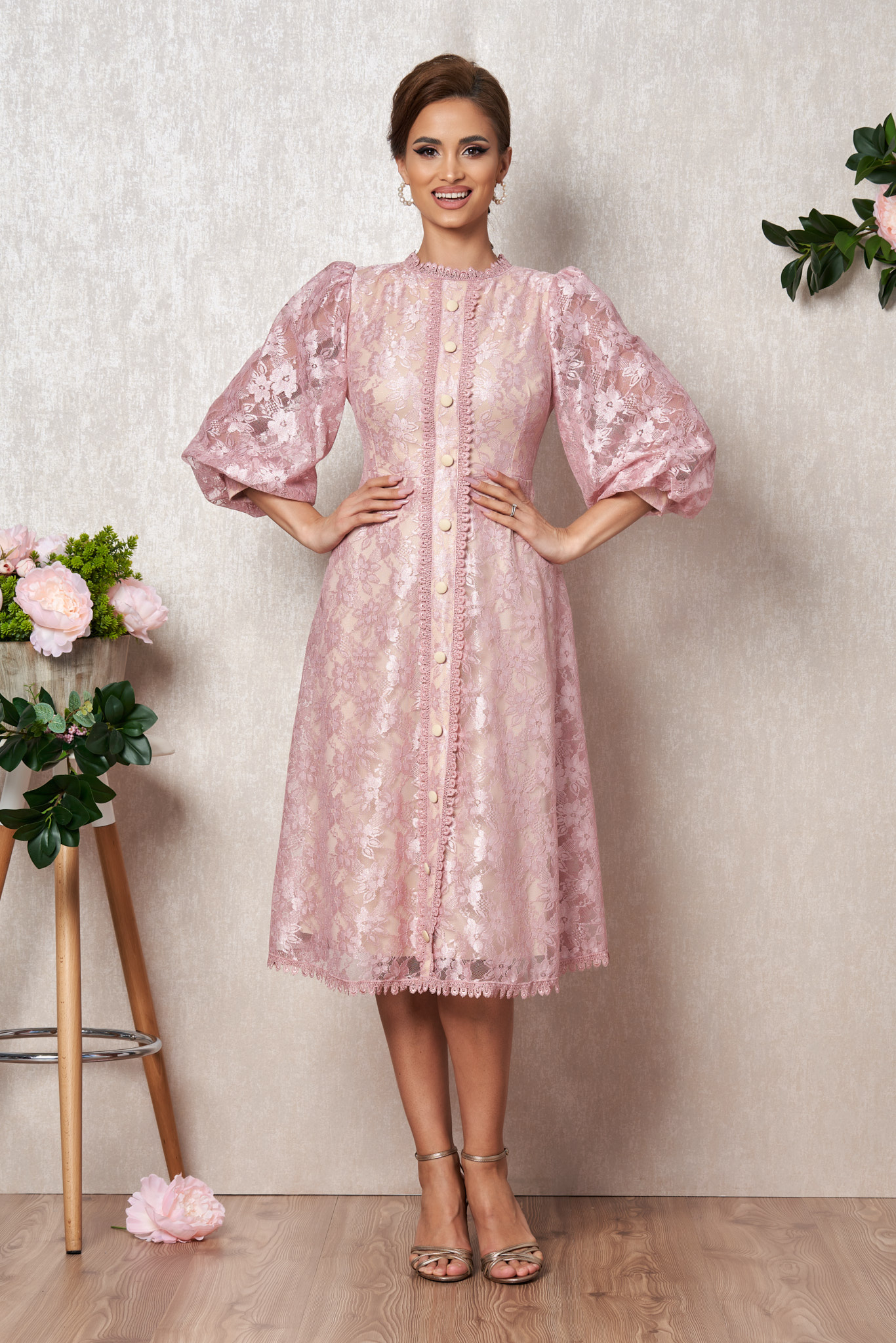 Rochie oliveira roz