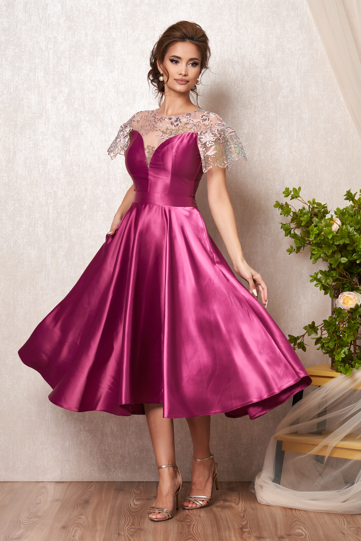 Rochie moze blush ciclam